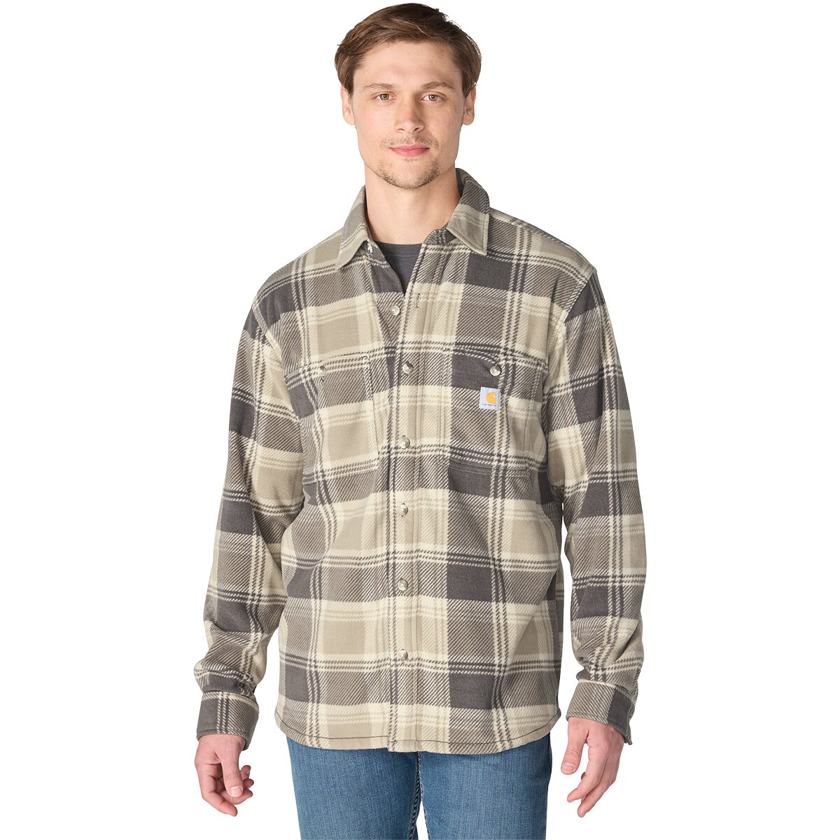 Carhartt Carhartt Seneca Loose LS Printed Shirt - Men's Gray Dunes, L - $54.99 at Backcountry.com