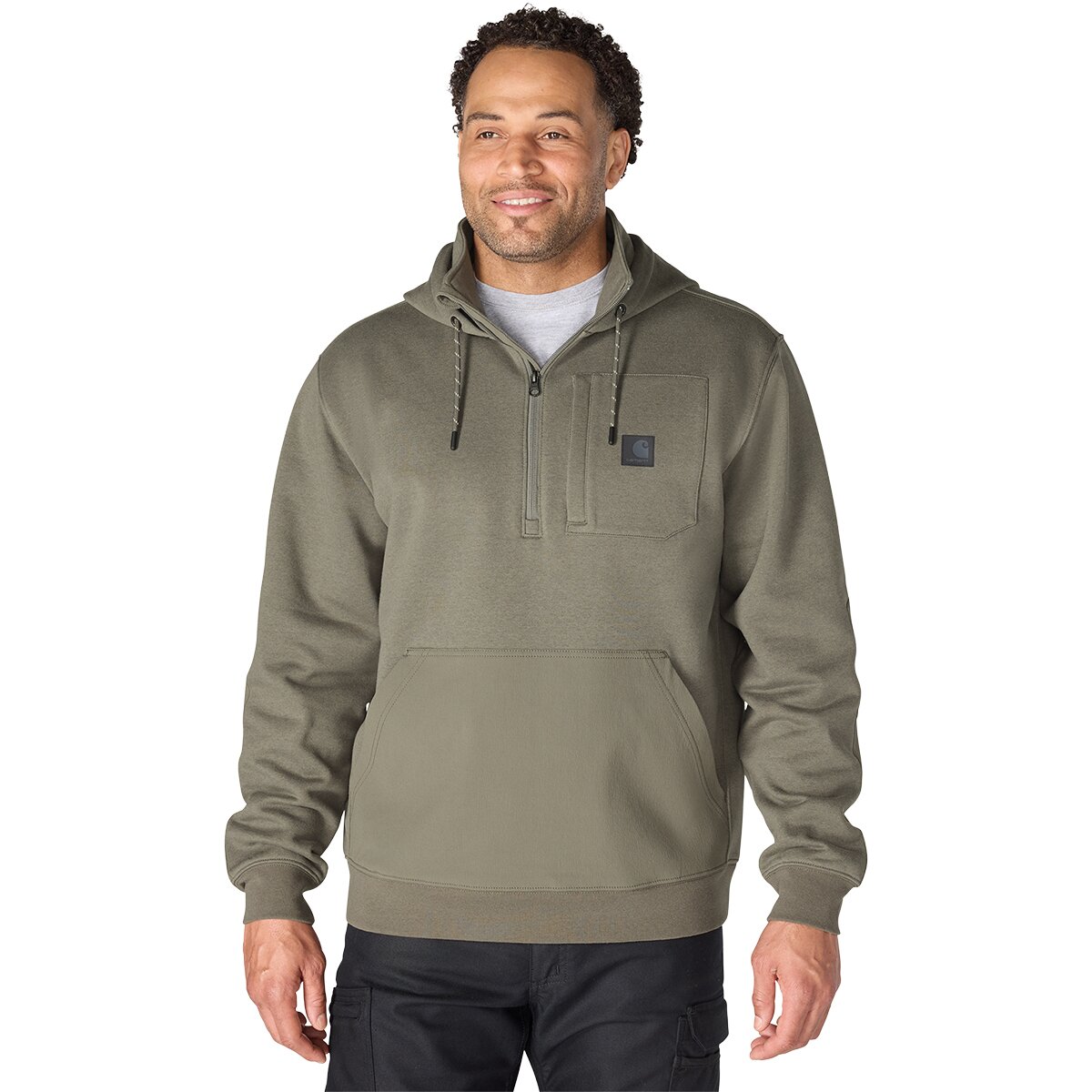 Image of Carhartt Steel Bridgeport Sweatshirt - Men's Mud Gray, M