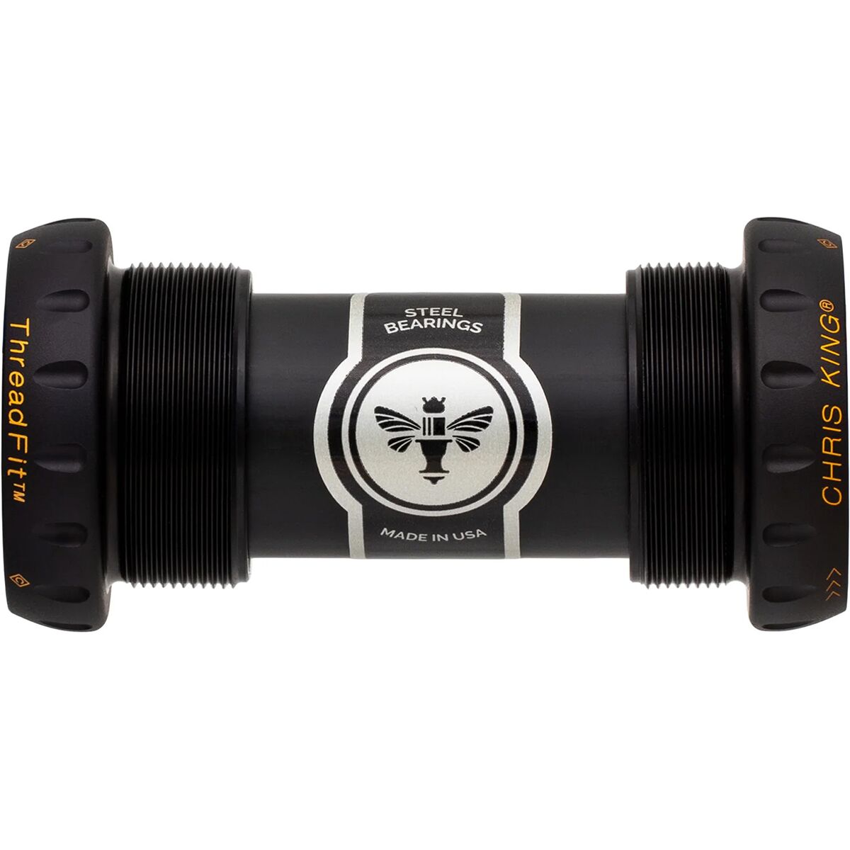 Image of Chris King ThreadFit 24mm Bottom Bracket Black/Gold Two Tone, Steel