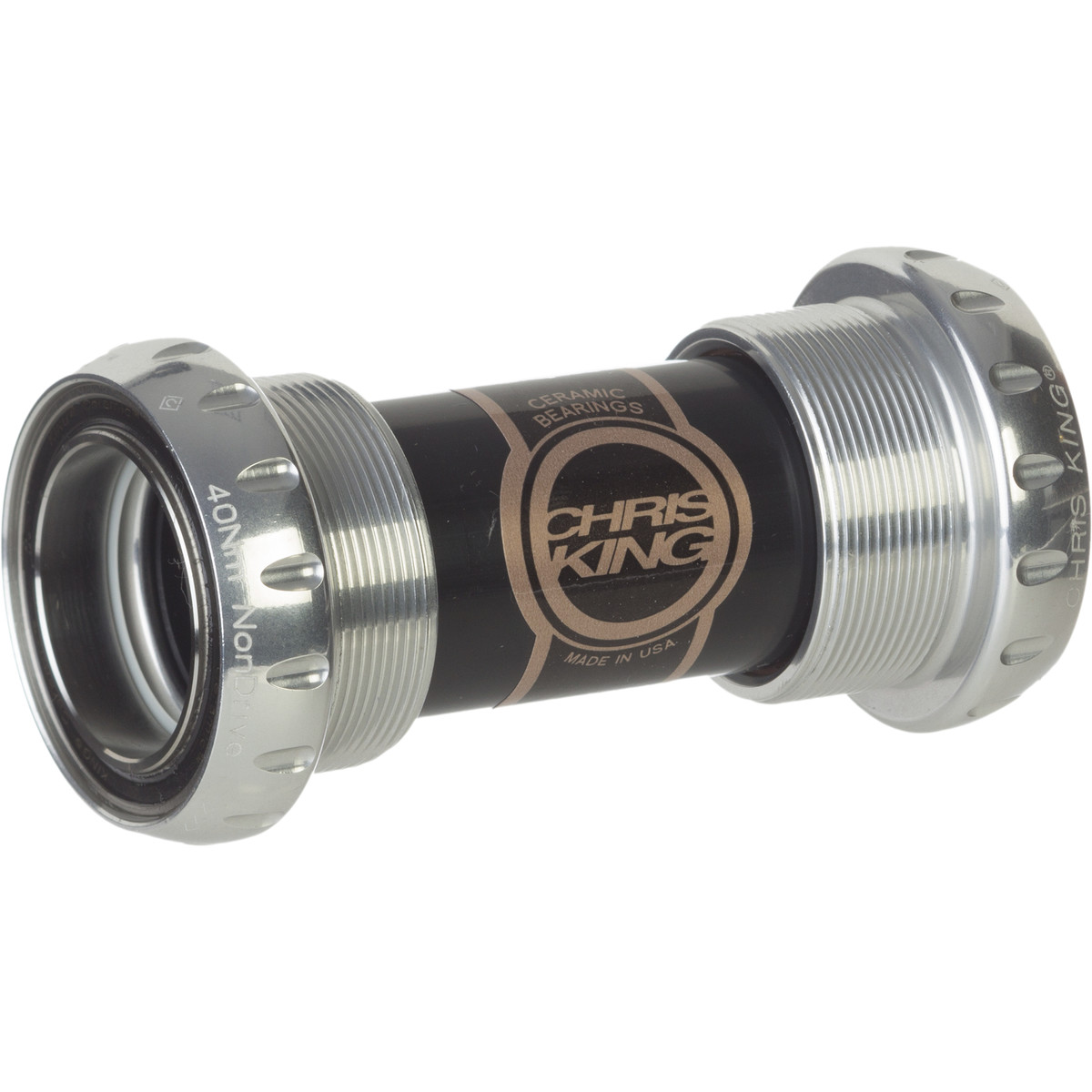 Image of Chris King ThreadFit 24mm Bottom Bracket - Ceramic Silver, Ceramic
