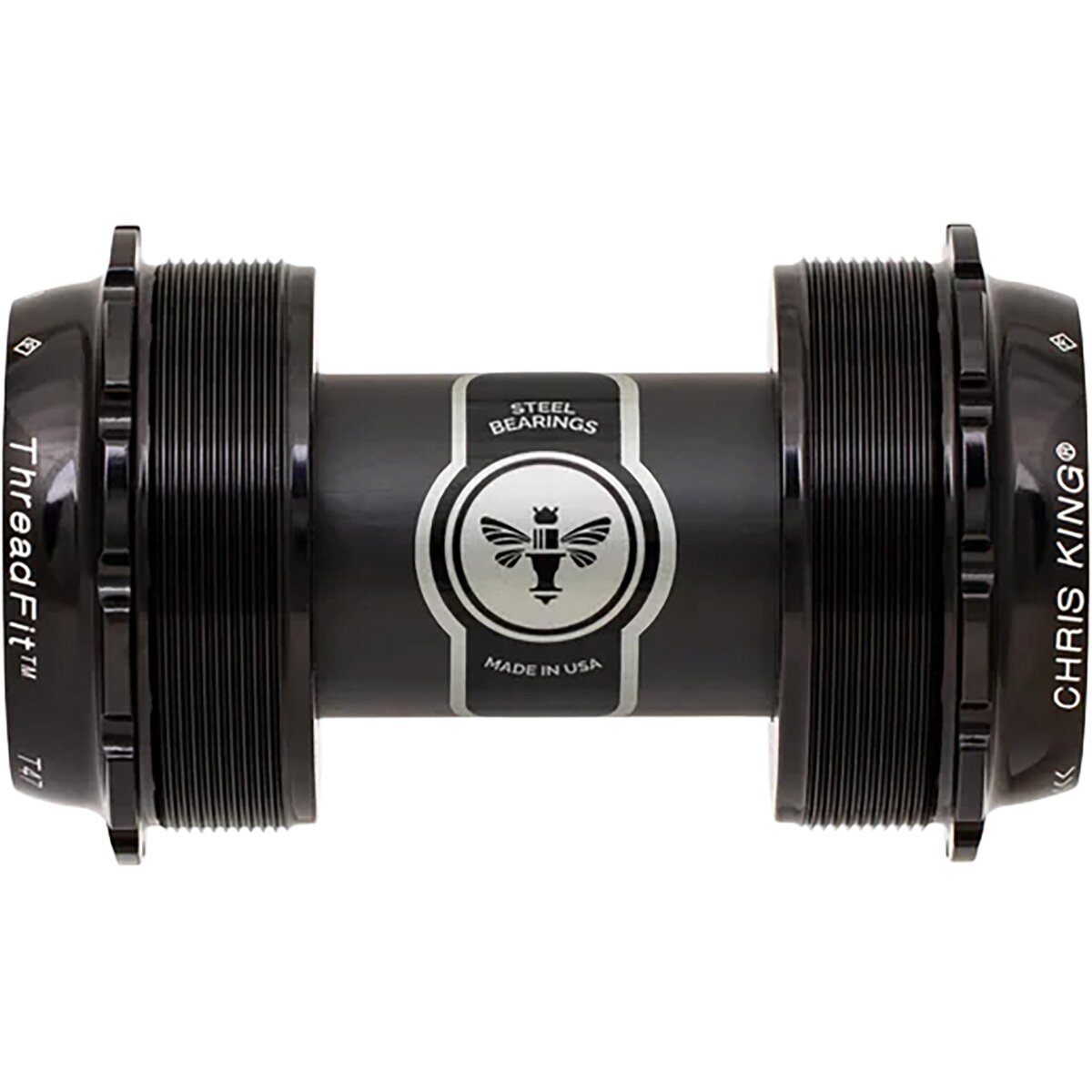 Image of Chris King ThreadFit T47-24x Bottom Bracket Black, 24mm