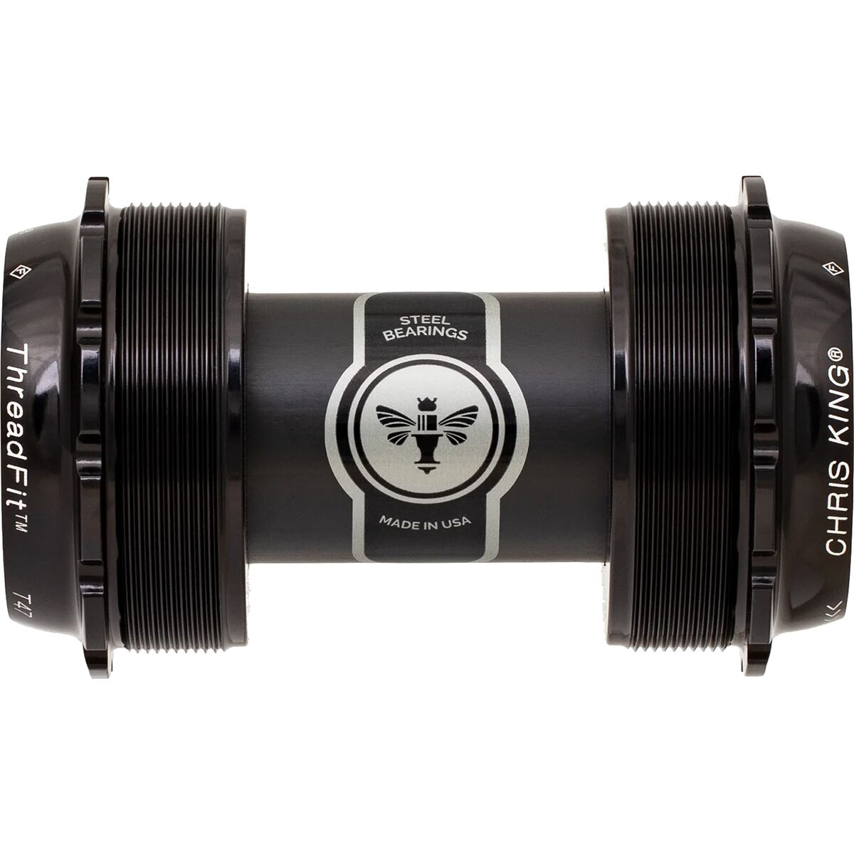 Image of Chris King ThreadFit T47-24x Bottom Bracket Matte Black, 24mm