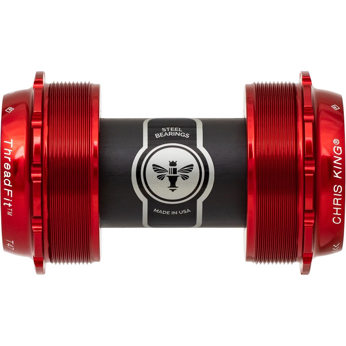 Image of Chris King ThreadFit T47-24x Bottom Bracket Red, 24mm