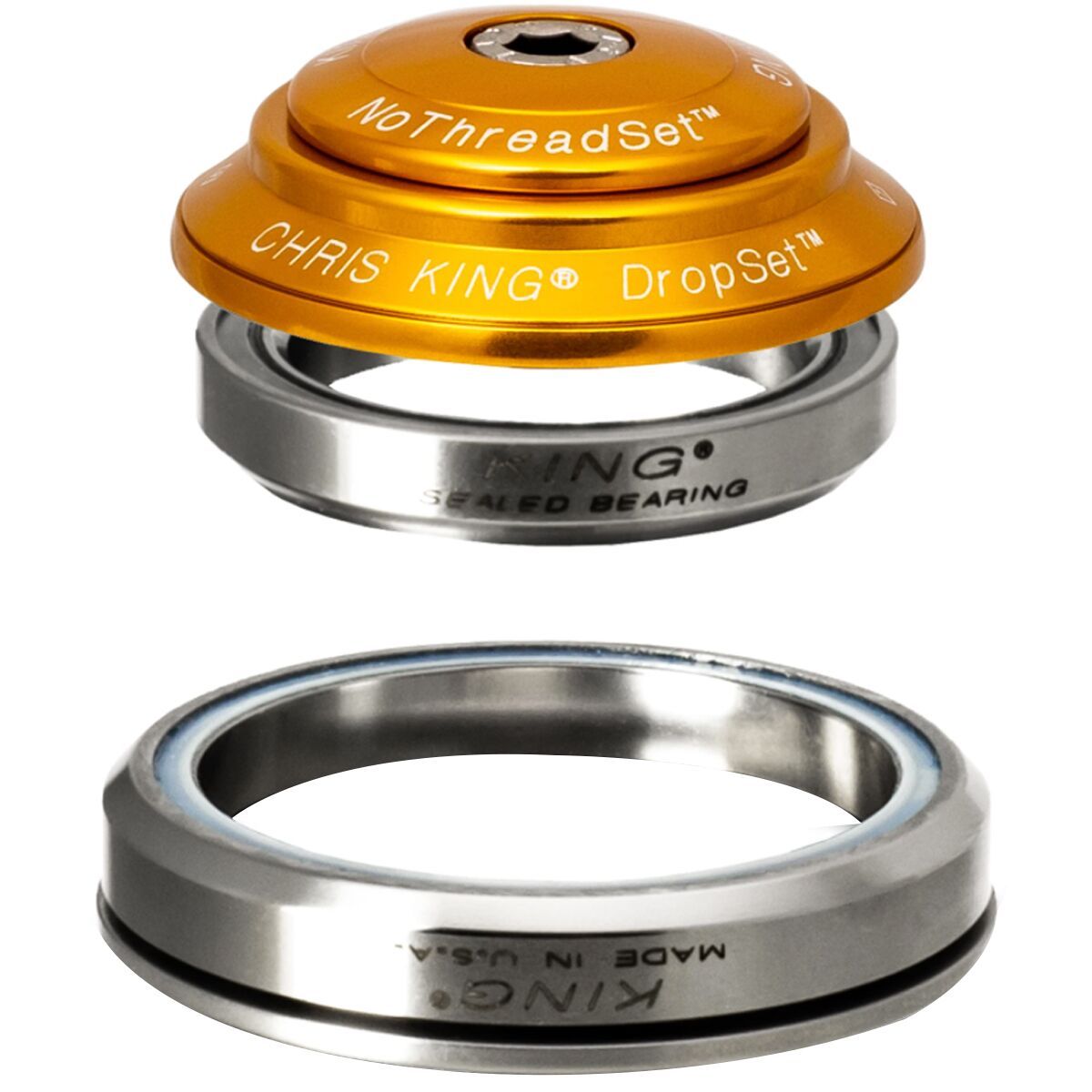 Chris King DropSet 2 Headset Matte Mango, 42mm Upper/52mm Lower