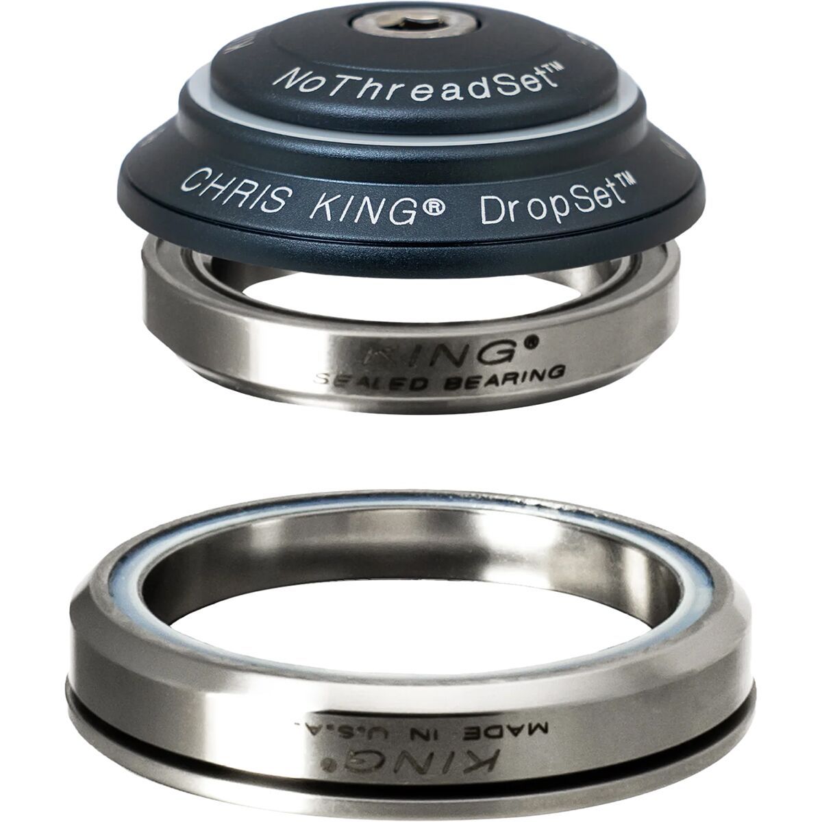 Image of Chris King DropSet 2 Headset Midnight, 42mm Upper/52mm Lower