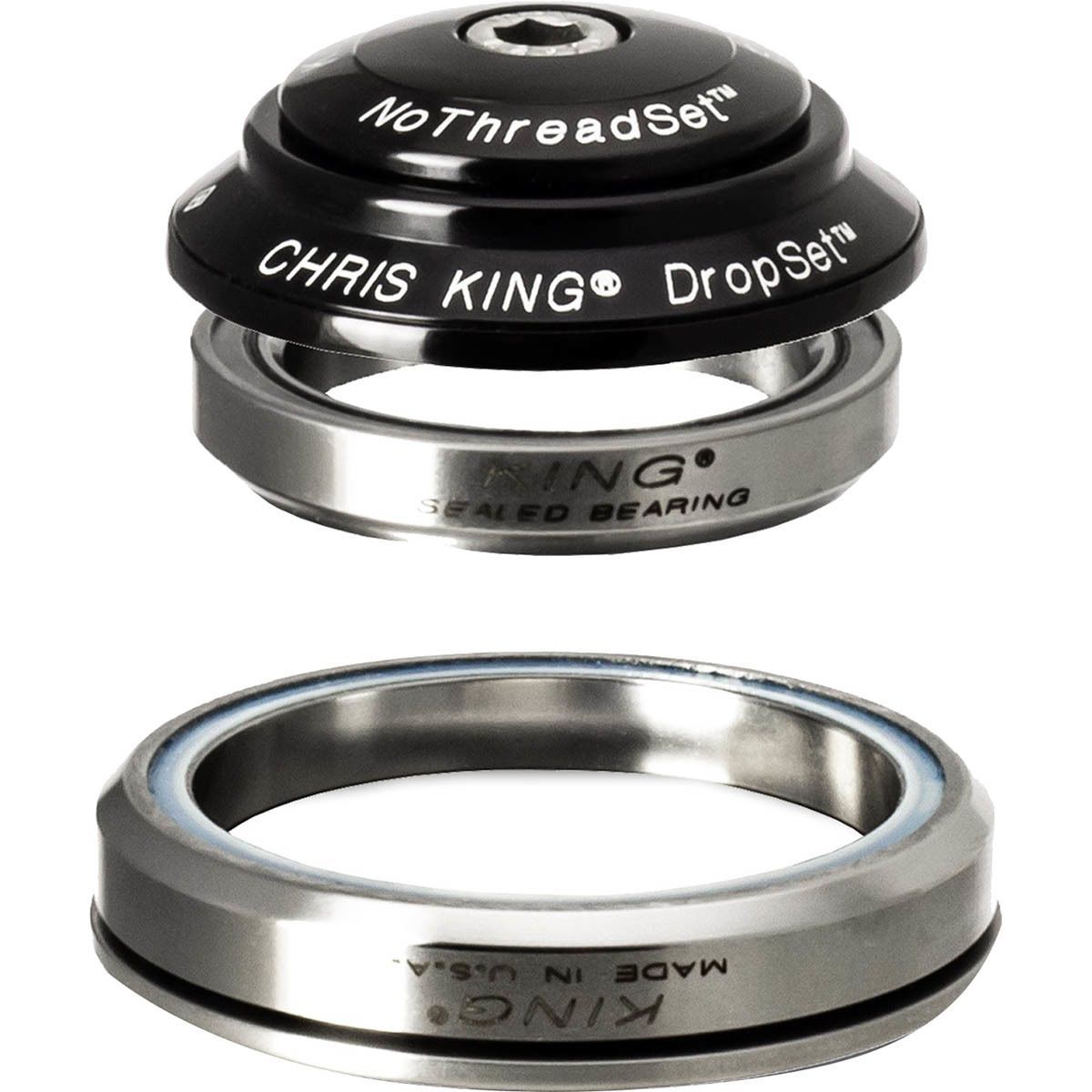 Image of Chris King DropSet 3 Headset Black, 41mm Upper/52mm Lower