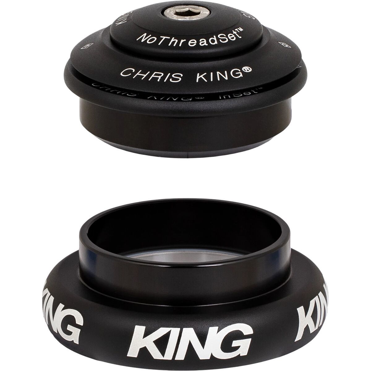 Image of Chris King Inset 7 Headset Matte Jet, Tapered Inset