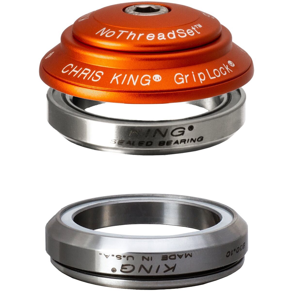 Image of Chris King Dropset 4 Headset Matte Mango, 42mm Upper/42mm Lower