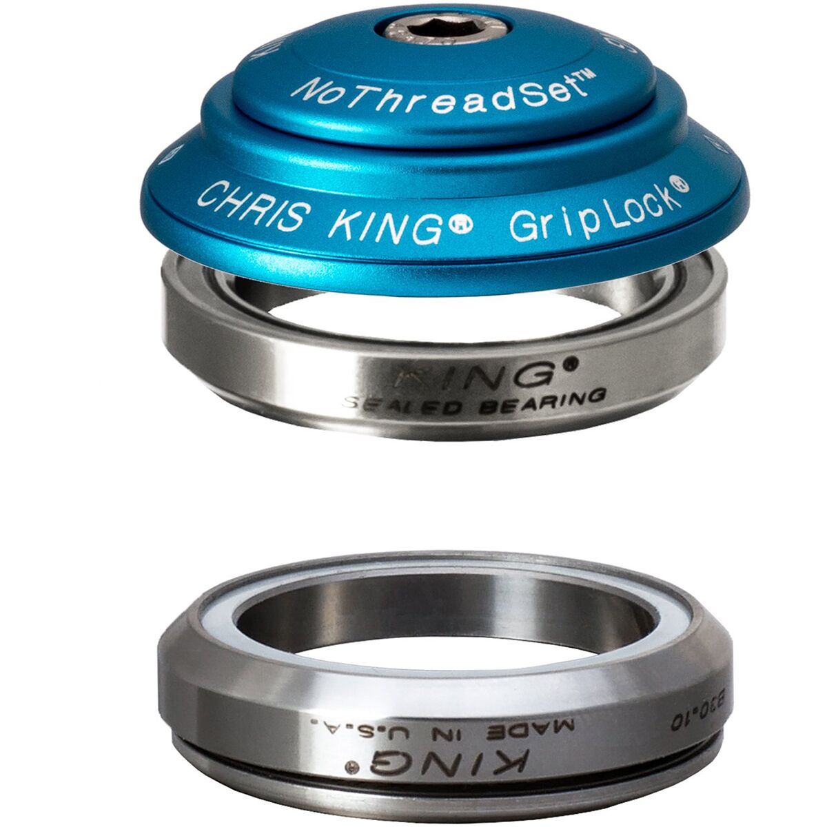 Image of Chris King Dropset 4 Headset Matte Turquoise, 42mm Upper/42mm Lower