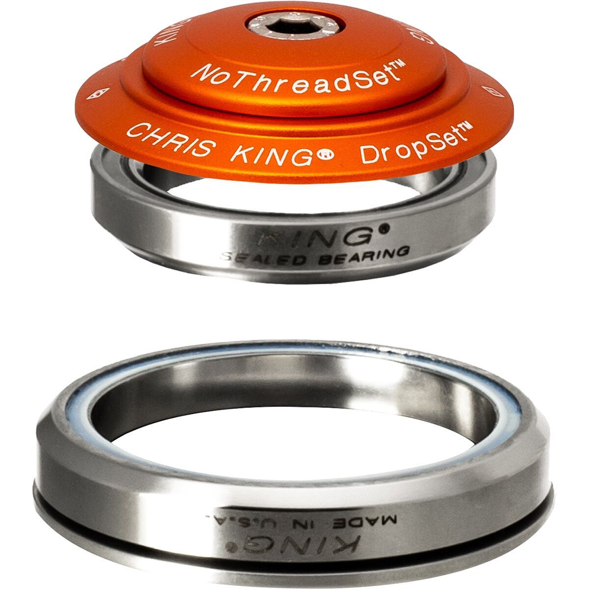 Image of Chris King DropSet 5 Headset Matte Mango, 42mm Upper/52mm Lower