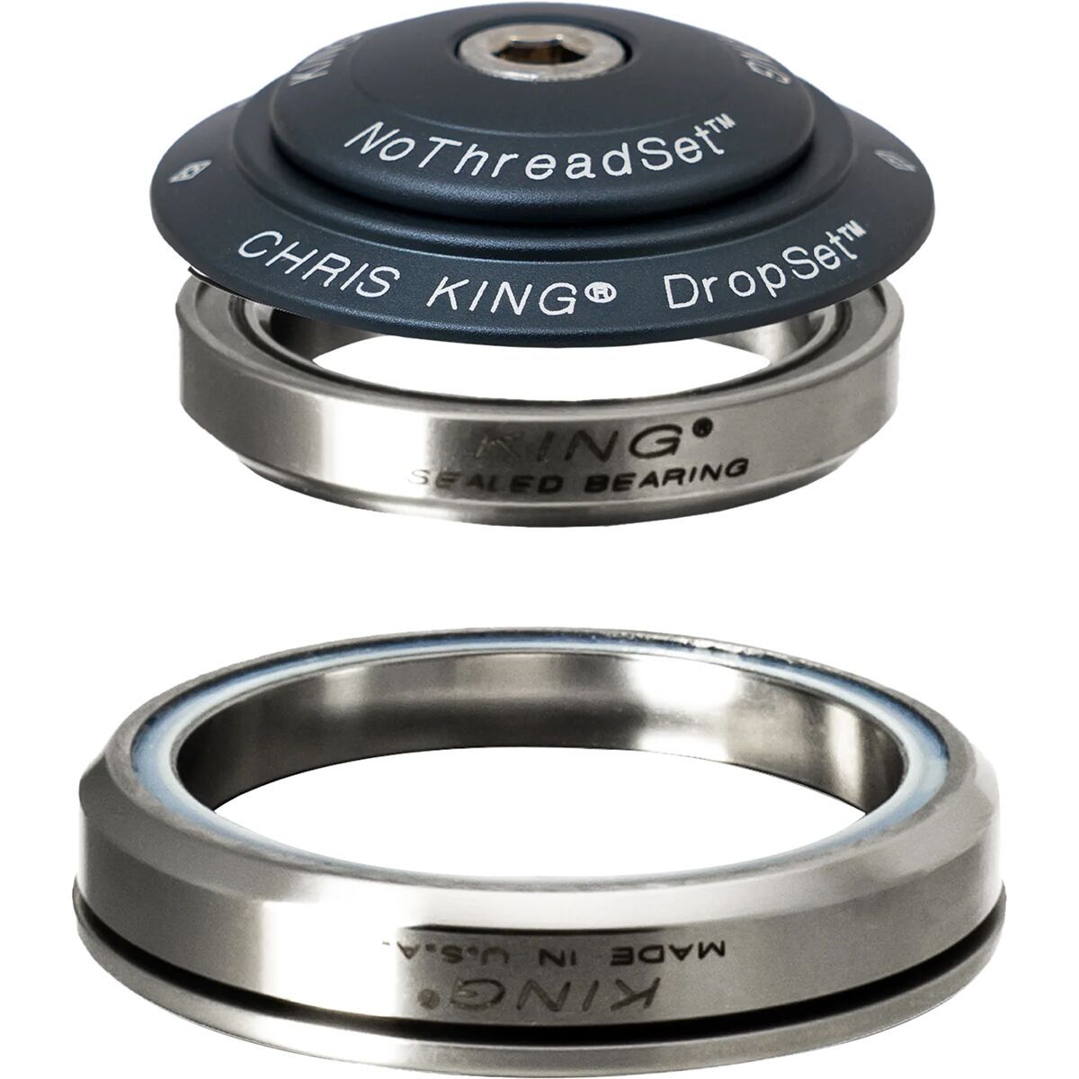 Image of Chris King DropSet 5 Headset Midnight, 42mm Upper/52mm Lower