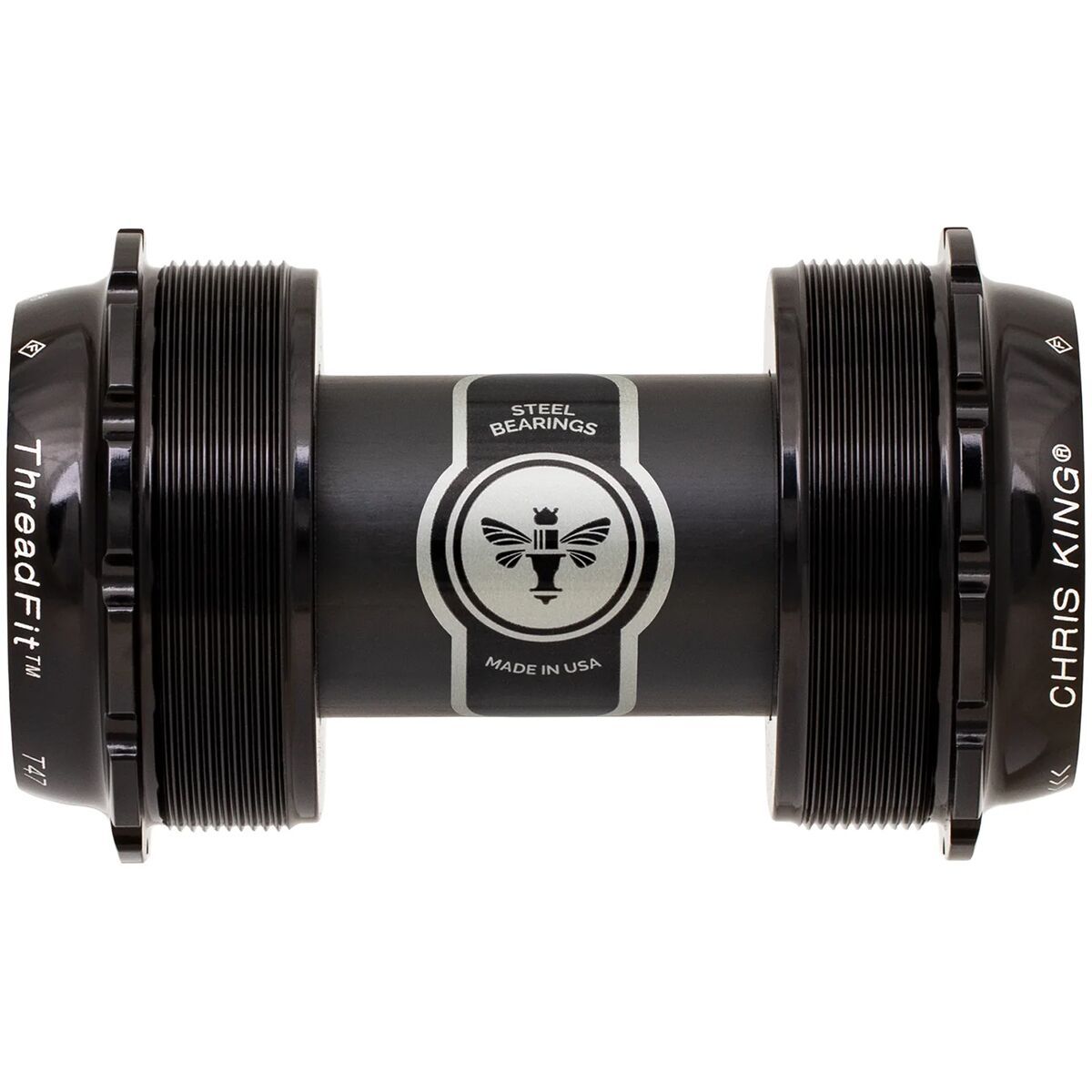 Chris King ThreadFit T47-24x Bottom Bracket - Ceramic Black, 24mm