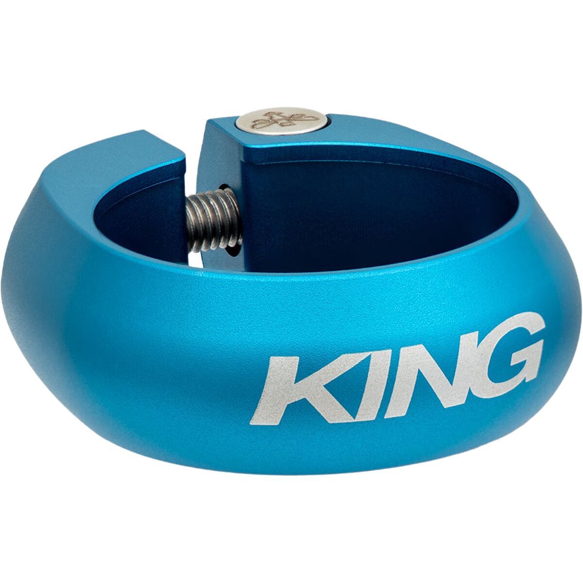 Image of Chris King King Seatpost Collar Matte Turquoise, 34.9mm