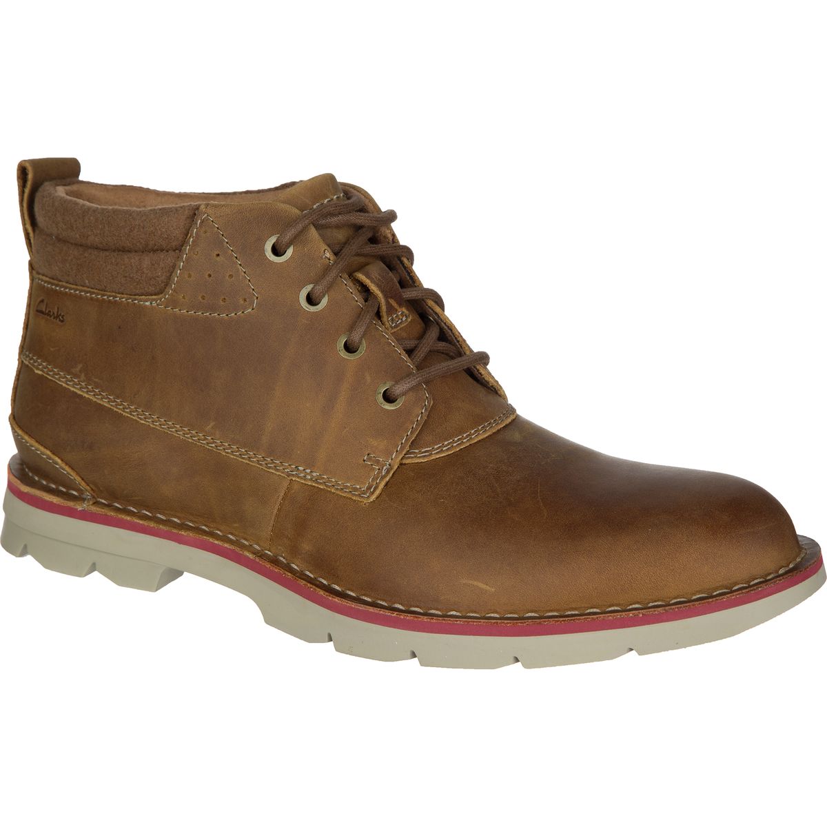 Clarks 26111059 Varick Hill Chukka Men’s Brown Leather Lace Up Boots Size 9.5 4970448_Beeswax main image 4