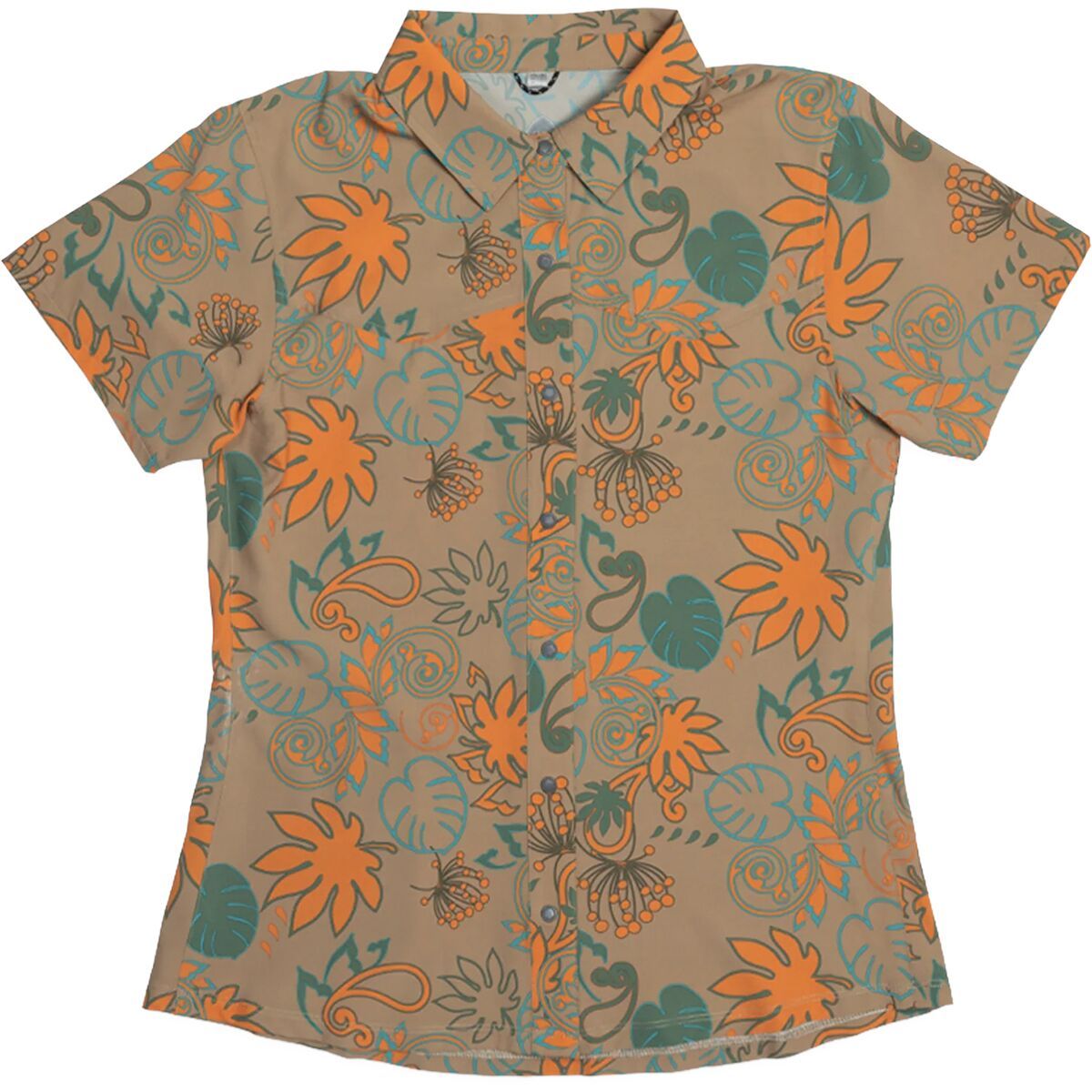 Image of Club Ride Apparel Bandara Paisley Print Jersey - Women's Coriander Brown Paisley Print, XS