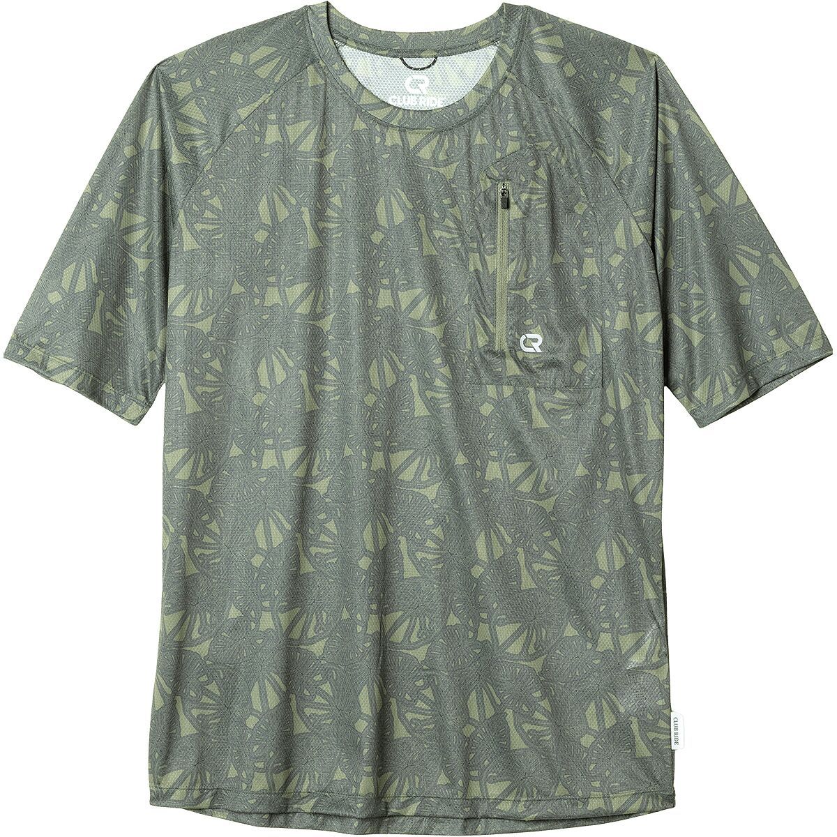 Image of Club Ride Apparel Alpen Tech MTB T-Shirt - Men's Olive Palm, L