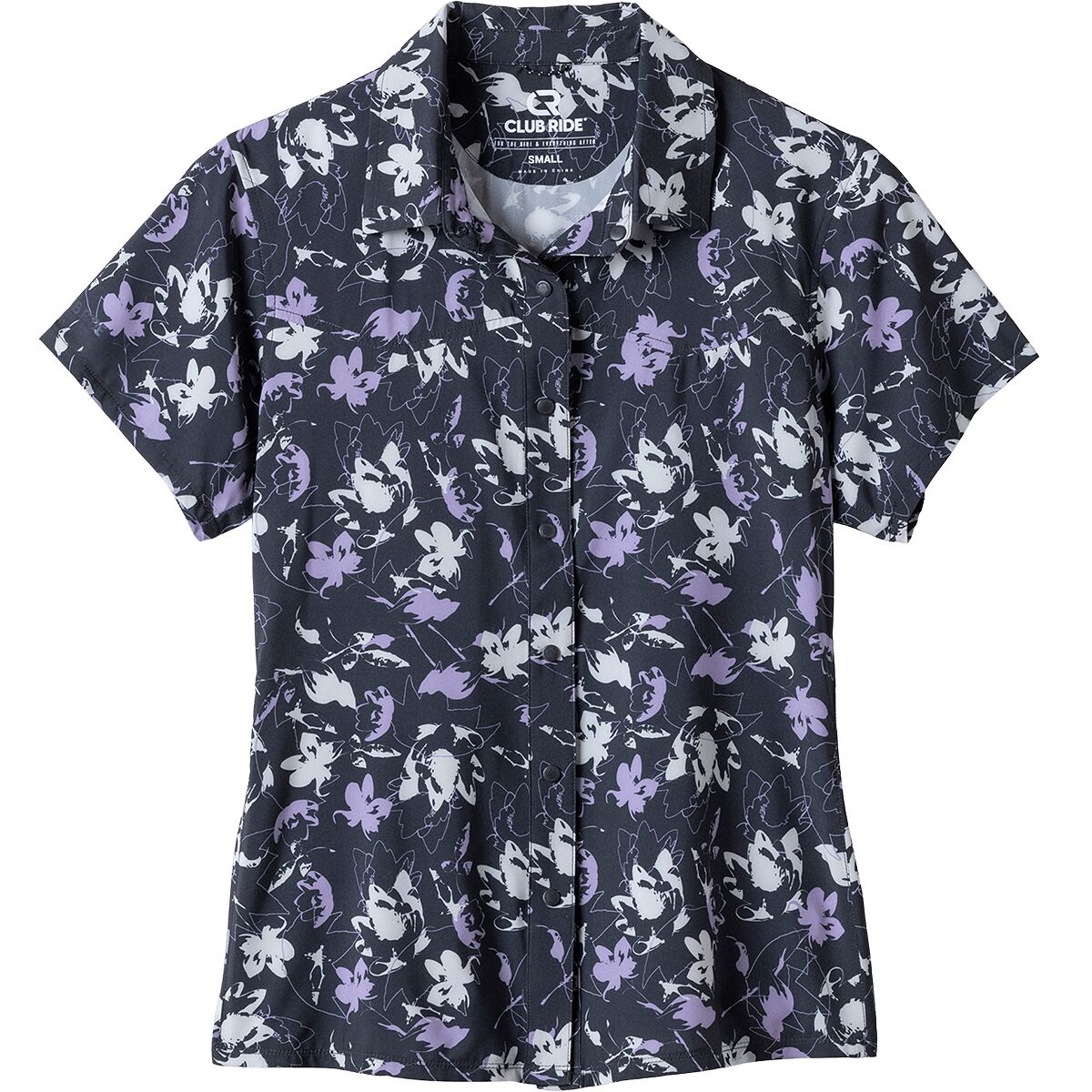 Image of Club Ride Apparel Bandara Jersey - Women's Caviar Lavender Floral, XS