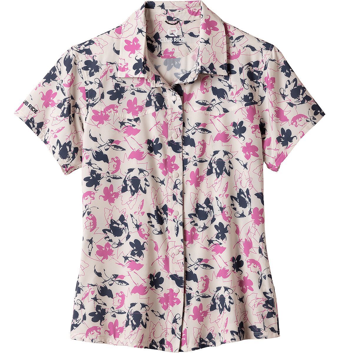 Image of Club Ride Apparel Bandara Jersey - Women's Egret Fox Pink Floral, S