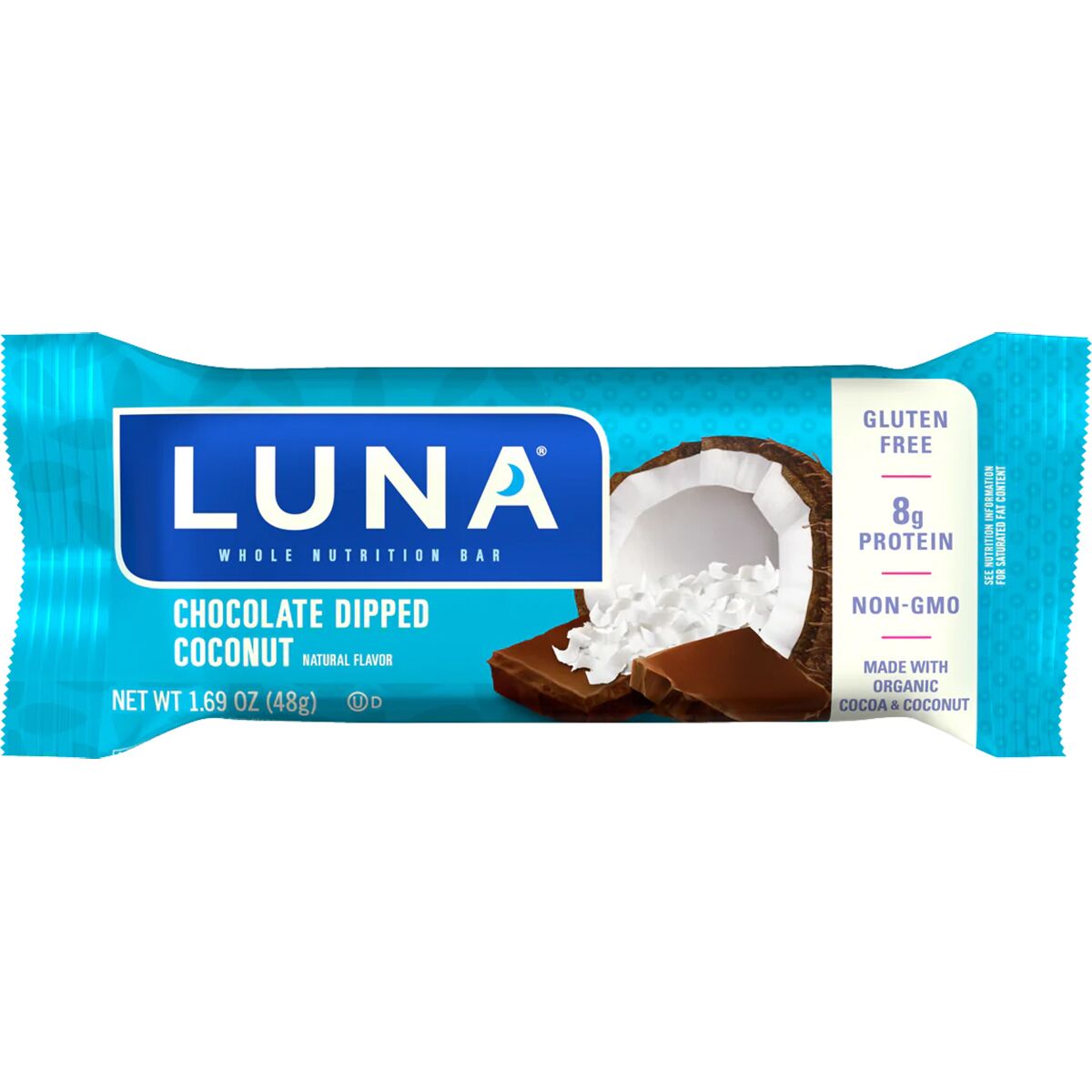 Image of Clifbar Luna Bar - 15 Pack Chocolate Dipped Coconut, One Size