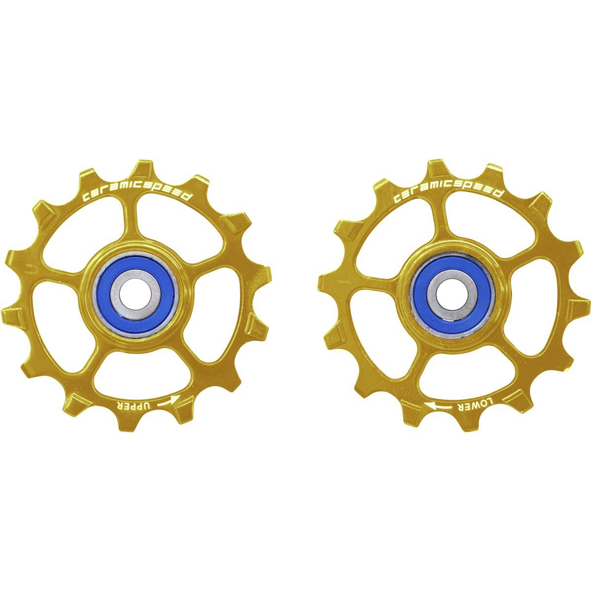 Image of CeramicSpeed SRAM Eagle 12 Speed Aluminum Pulley Wheels Gold, 12 Speed Mountain