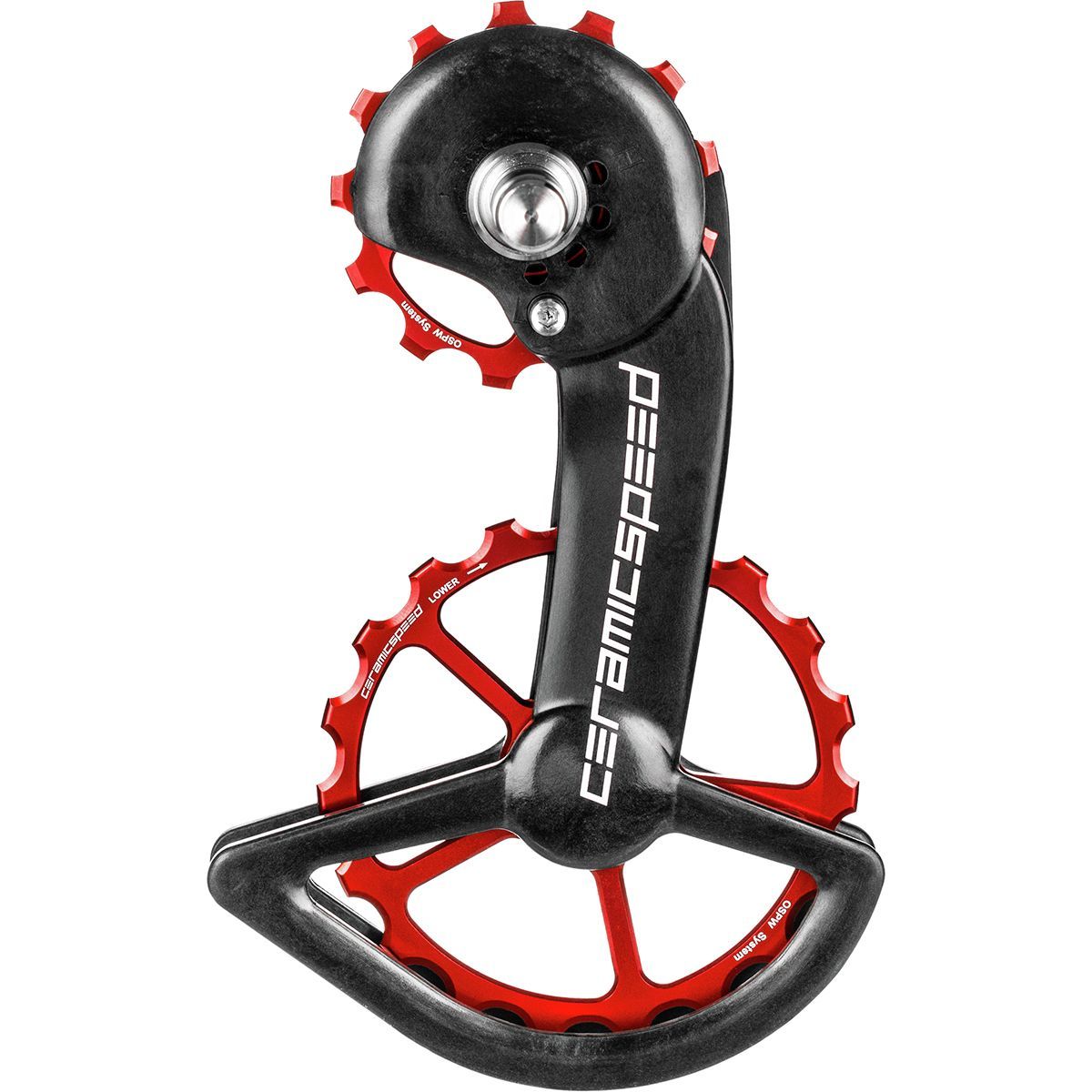 Image of CeramicSpeed Oversized Pulley Wheel System - Coated Red, SRAM, eTap 11 Speed