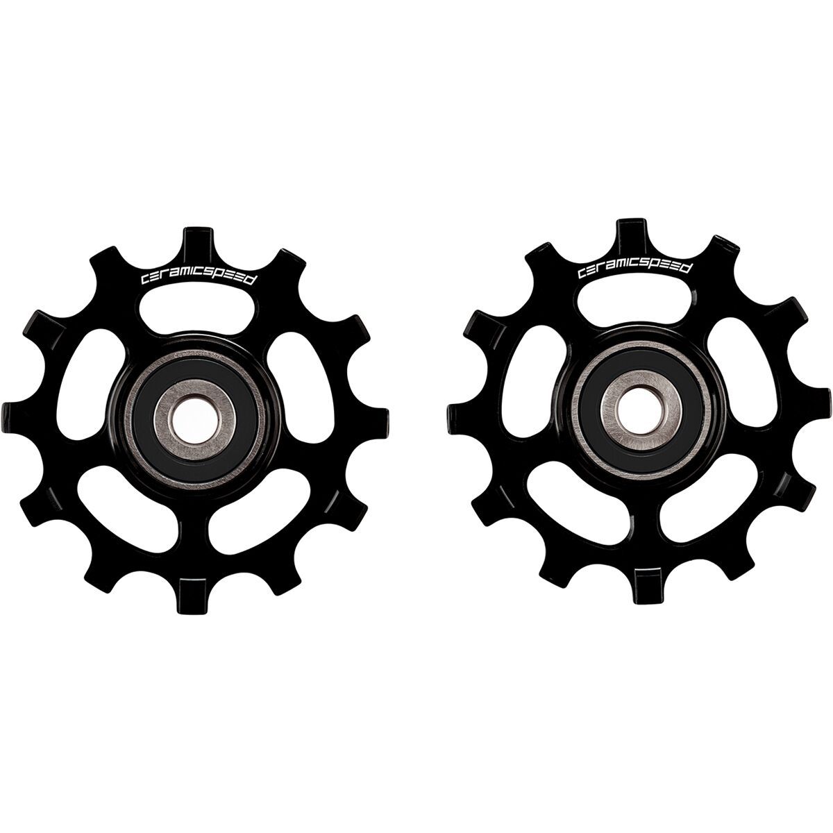 Image of CeramicSpeed 12 Tooth Aluminum Pulley Wheels Black/SRAM, 11-Speed, Force 1/Rival 1/Apex 1