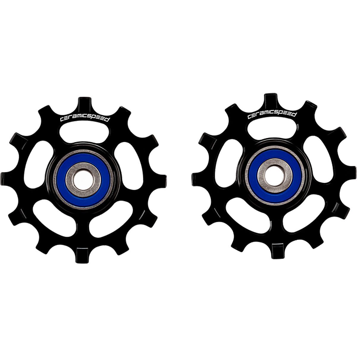 Image of CeramicSpeed 12 Tooth Aluminum Pulley Wheels - Coated Black/Shimano, R9100/R8000/RX800/GRX