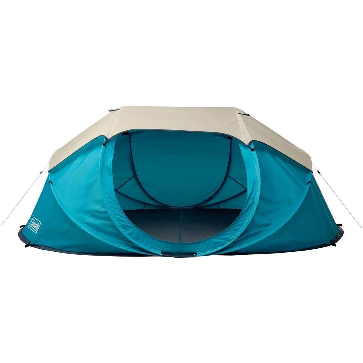Coleman Camp Burst Pop Up Dark Room Tent: 4-Person 3-Season Scuba Blue, One Size