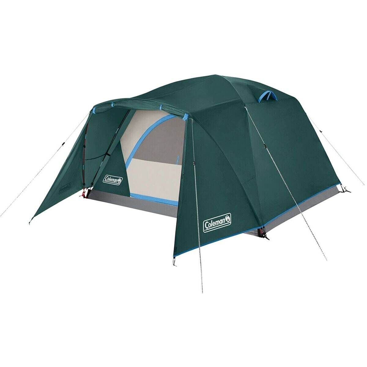 Coleman Skydome Fullfly Vest Tent: 4-Person 3-Season Evergreen, One Size
