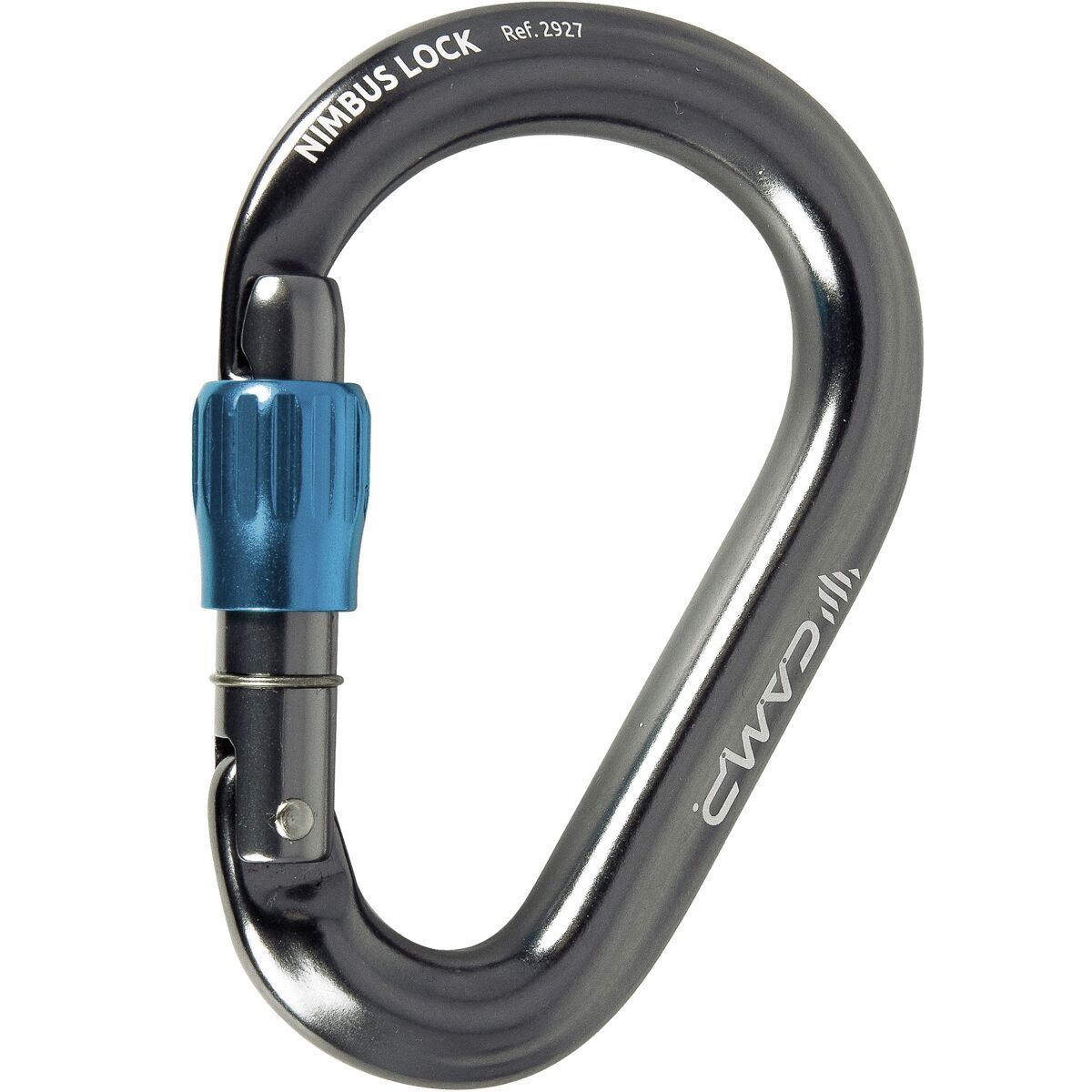 Image of CAMP USA Nimbus Locking Carabiner Gunmetal/Blue, One Size