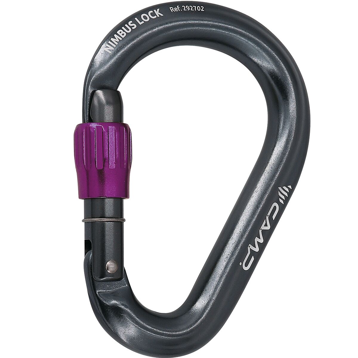 Image of CAMP USA Nimbus Locking Carabiner Gun metal / Fuchsia, One Size