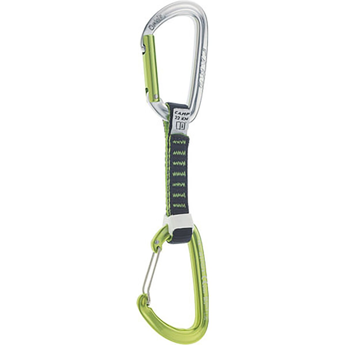 Image of CAMP USA Orbit Mixed Express KS Quickdraw Titanium/Green, 18cm