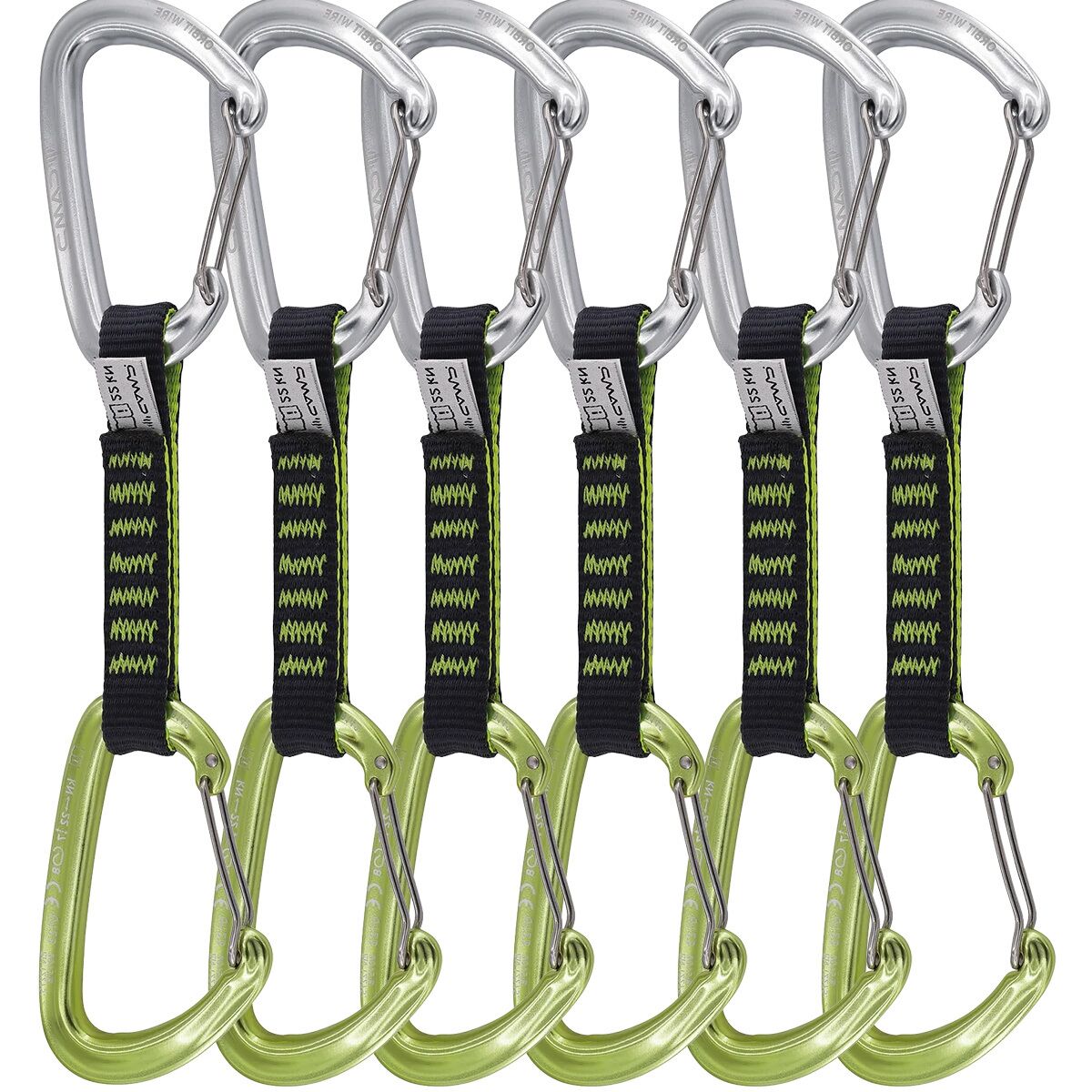 Image of CAMP USA Orbit Wire Express KS Quickdraw - 6-Pack Titanium/Green, 12 cm