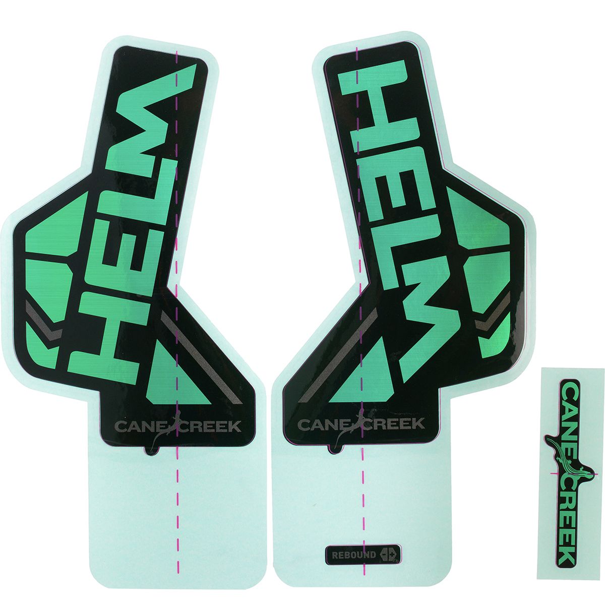 Cane Creek Cane Creek Helm Decal Kit Green Metallic, Helm Complete Kit