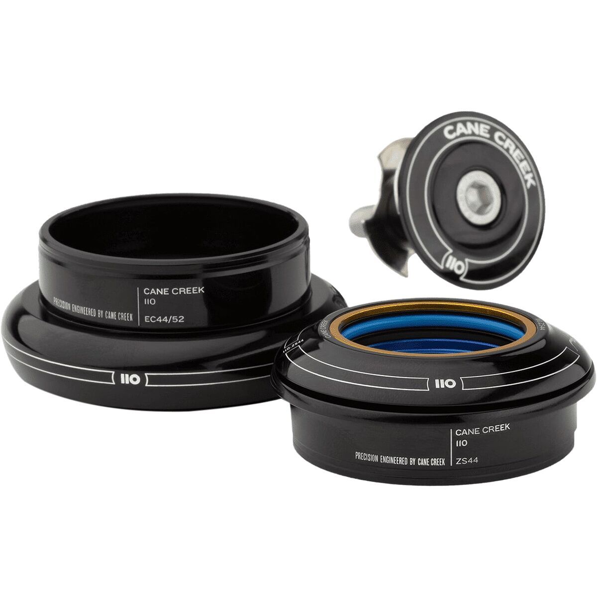Image of Cane Creek 110-Series Headset Black, Tapered Steerer, ZS44/28.6, EC44/40