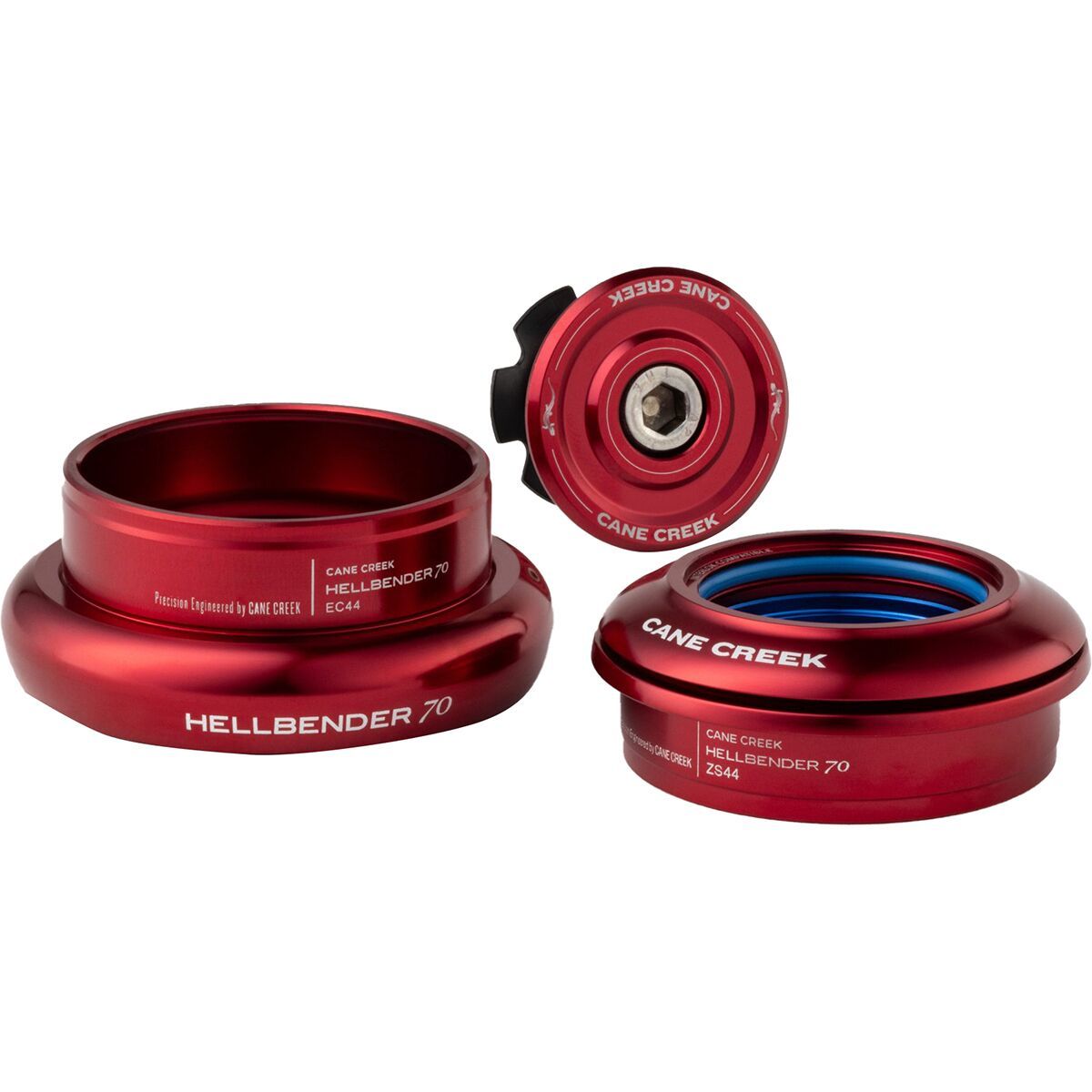 Image of Cane Creek Hellbender 70 Headset Red, IS42/28.6, IS52/40