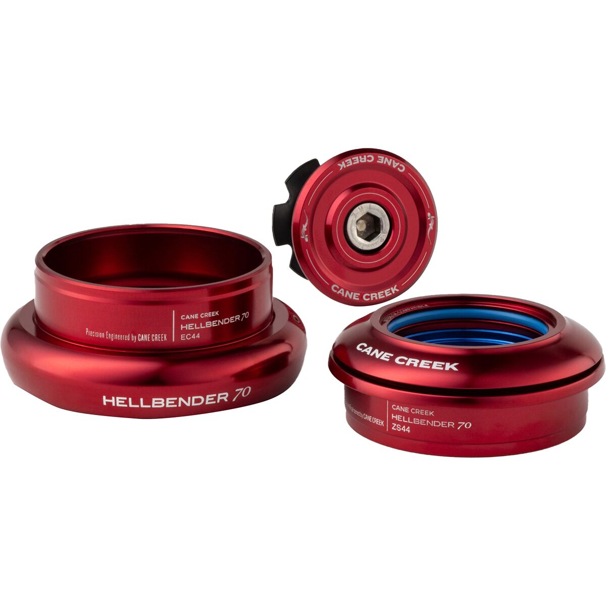 Image of Cane Creek Hellbender 70 Headset Red, ZS44/28.6, EC44/40