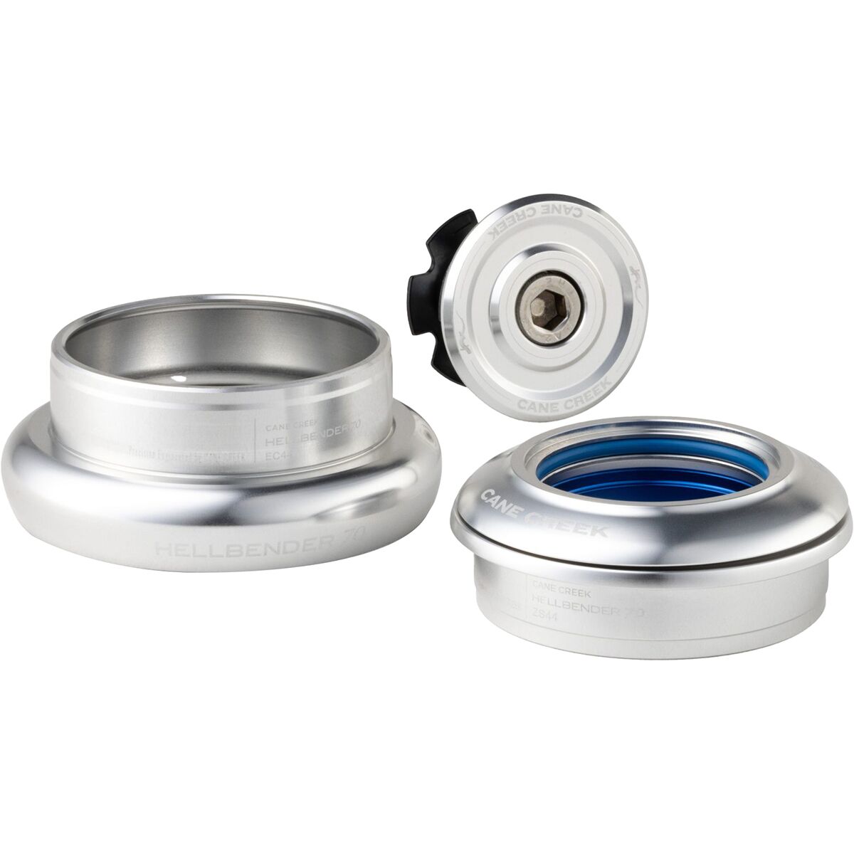 Image of Cane Creek Hellbender 70 Headset Silver, IS41/28.6, IS52/40
