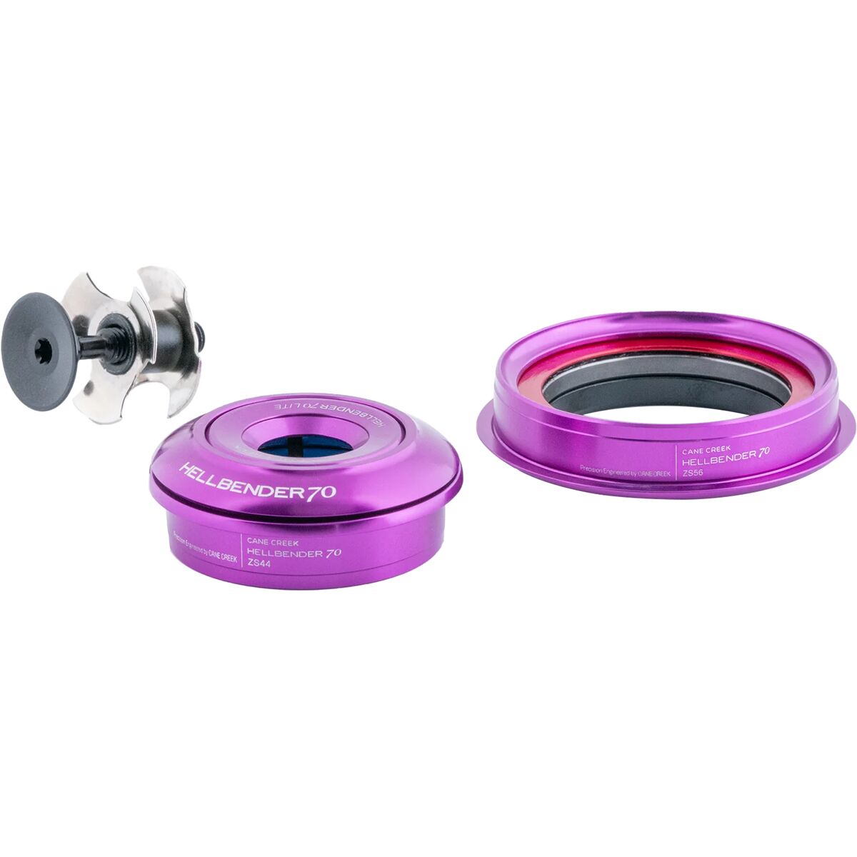 Image of Cane Creek Hellbender 70 Lite Headset Purple, IS41/28.6, IS52/40