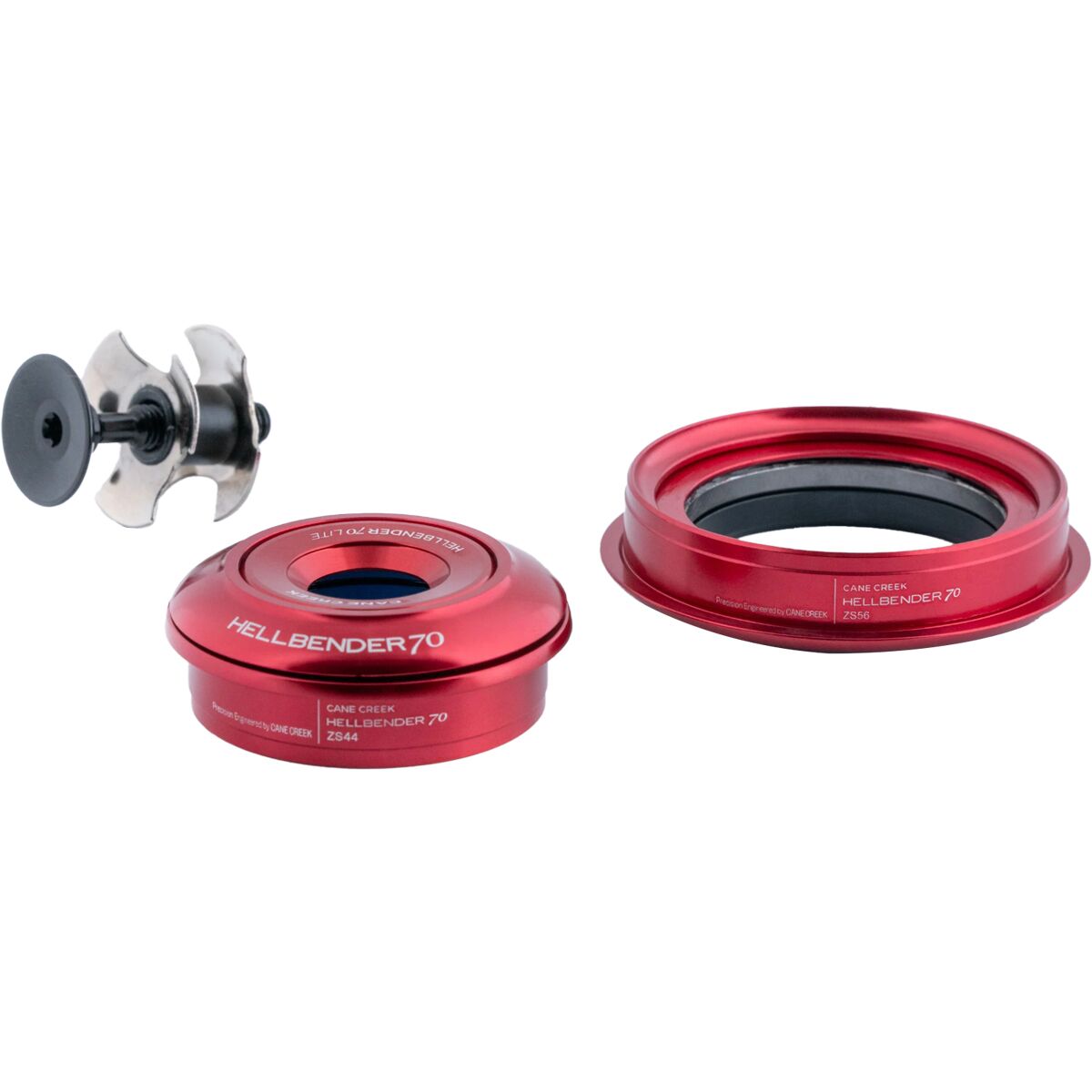 Image of Cane Creek Hellbender 70 Lite Headset Red, IS41/28.6, IS52/40