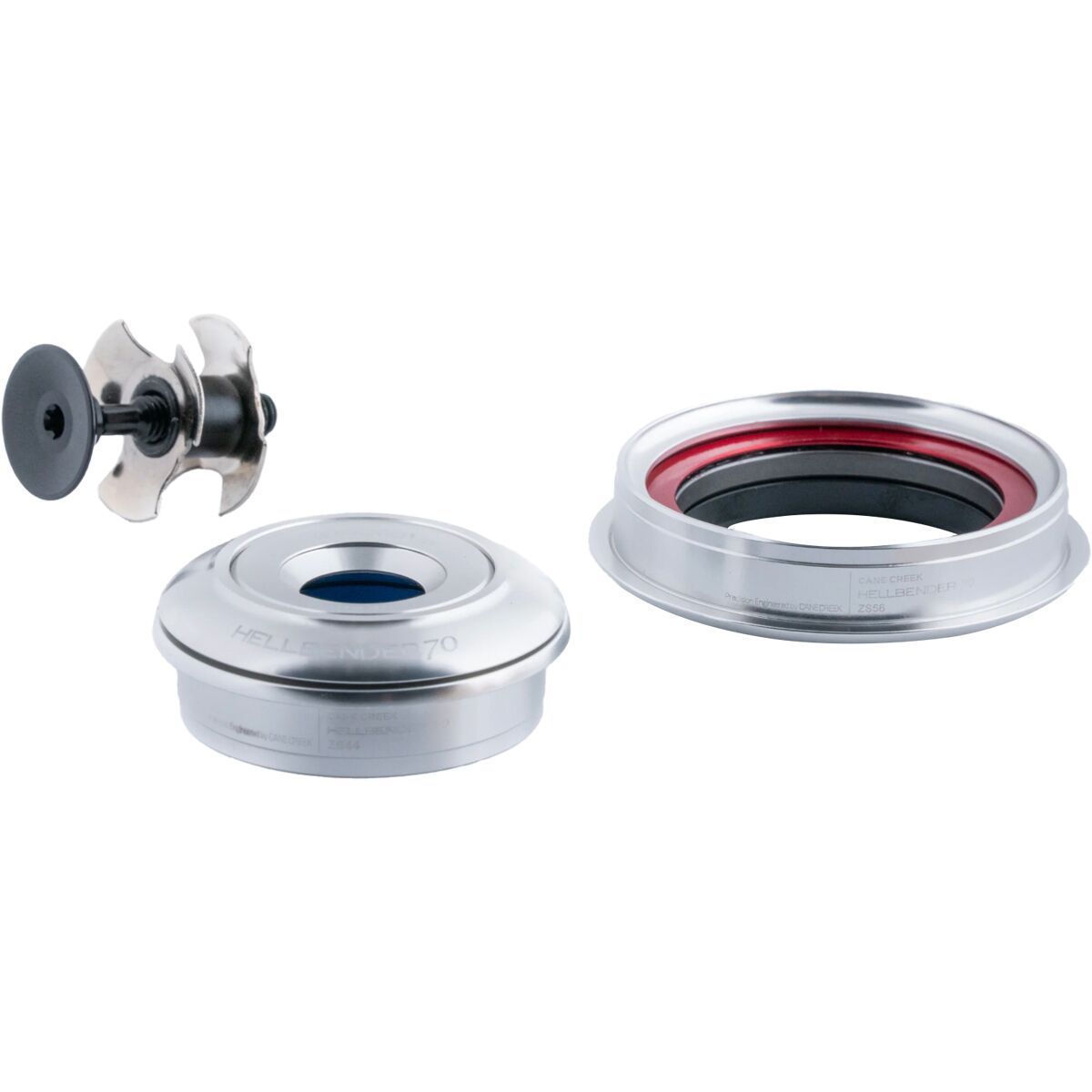 Image of Cane Creek Hellbender 70 Lite Headset Silver, IS41/28.6, IS52/40