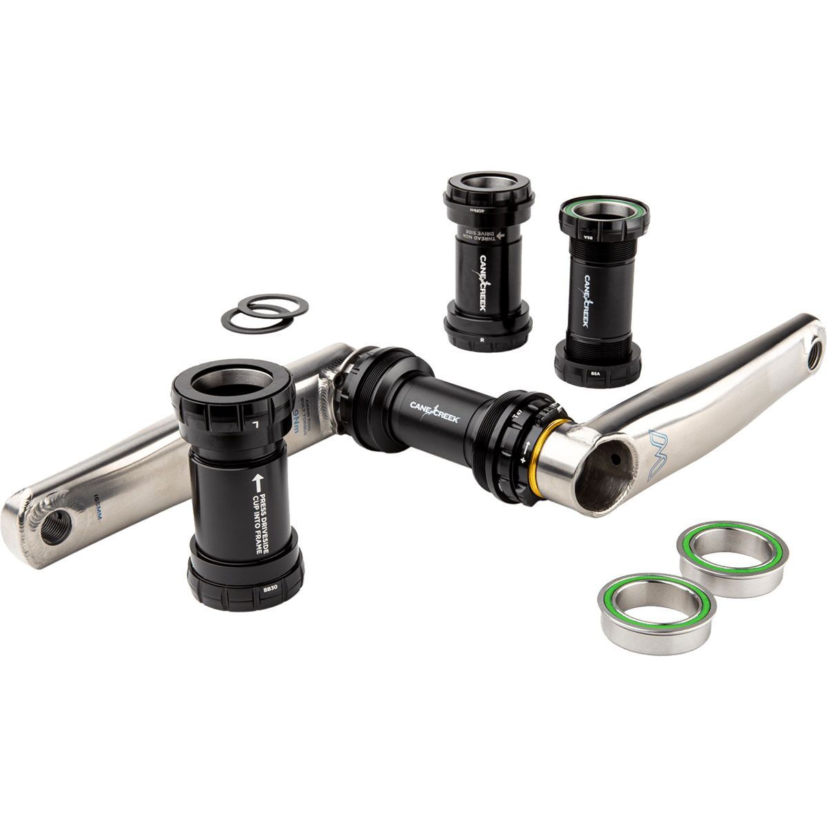 Image of Cane Creek Hellbender 70 Pressfit Bottom Bracket Black, PF41, 30mm