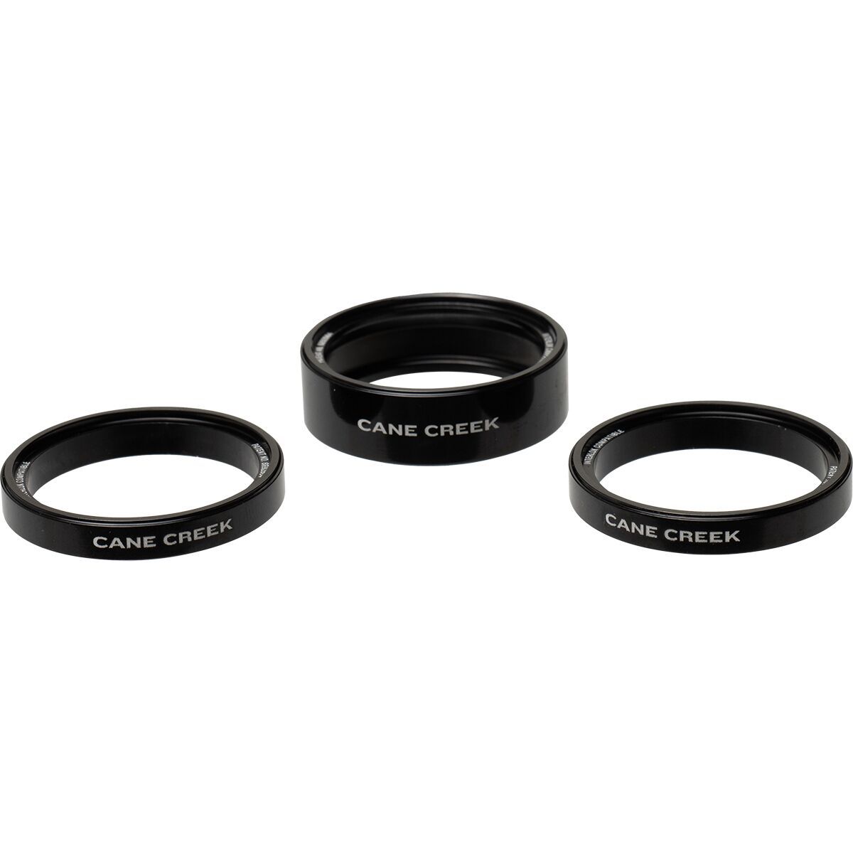 Image of Cane Creek Interlok Headset Spacer kit Black, 1-10mm 2-5mm