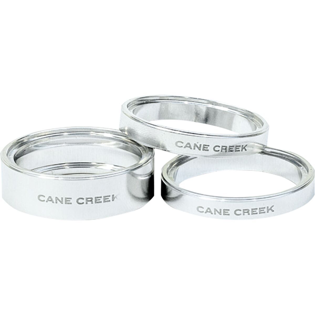 Image of Cane Creek Interlok Headset Spacer kit Silver, 1-10mm 2-5mm