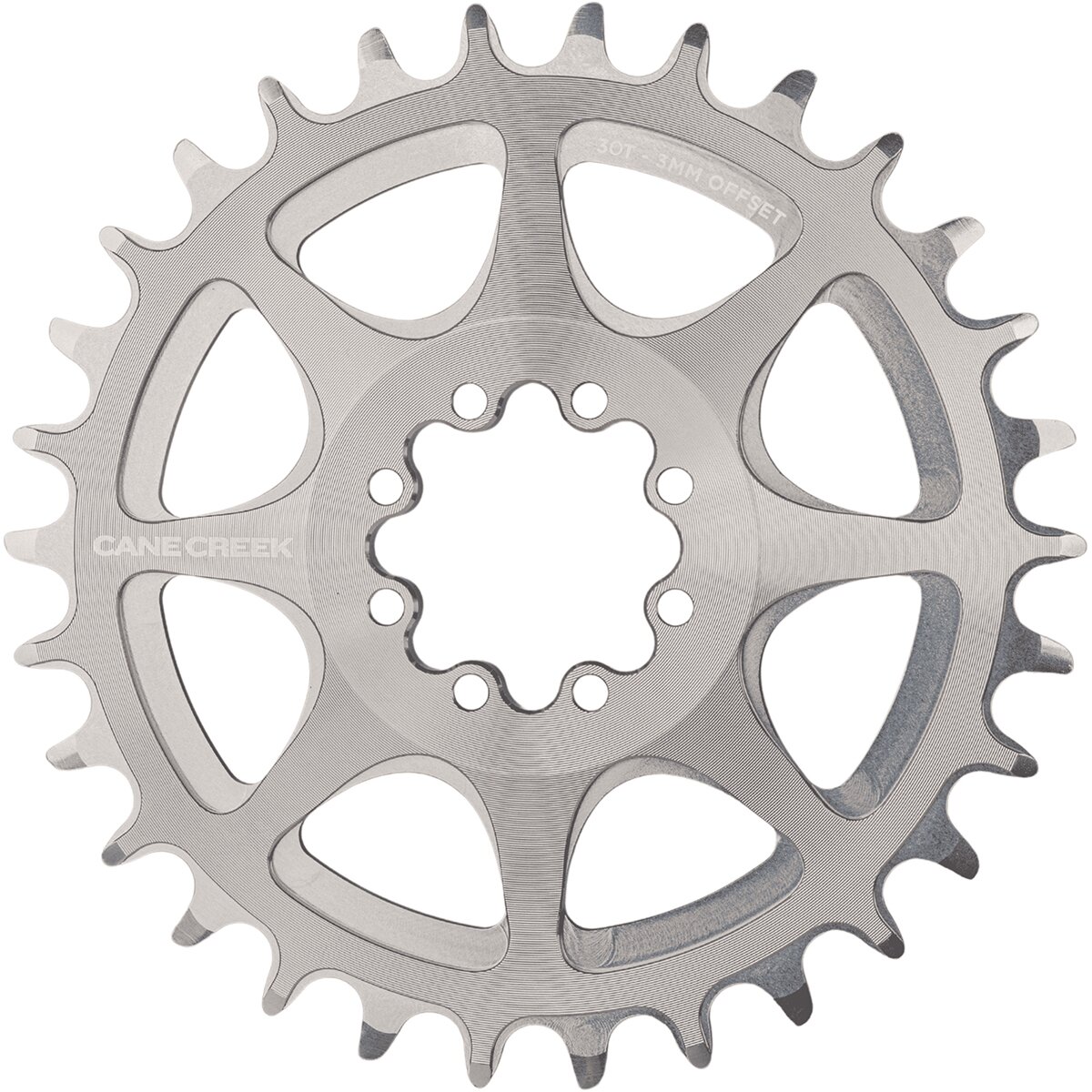 Image of Cane Creek Direct Mount Chainring Titanium Grey, 30t/0mm Offset