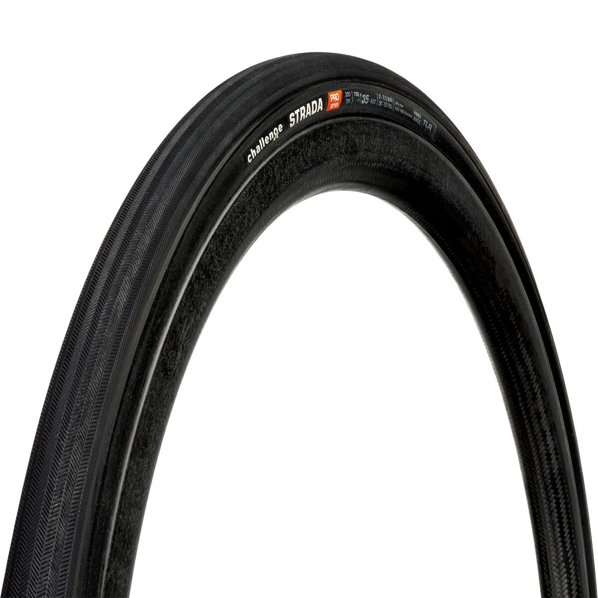 Image of Challenge Strada Pro Tubeless Tire Black, 700x35