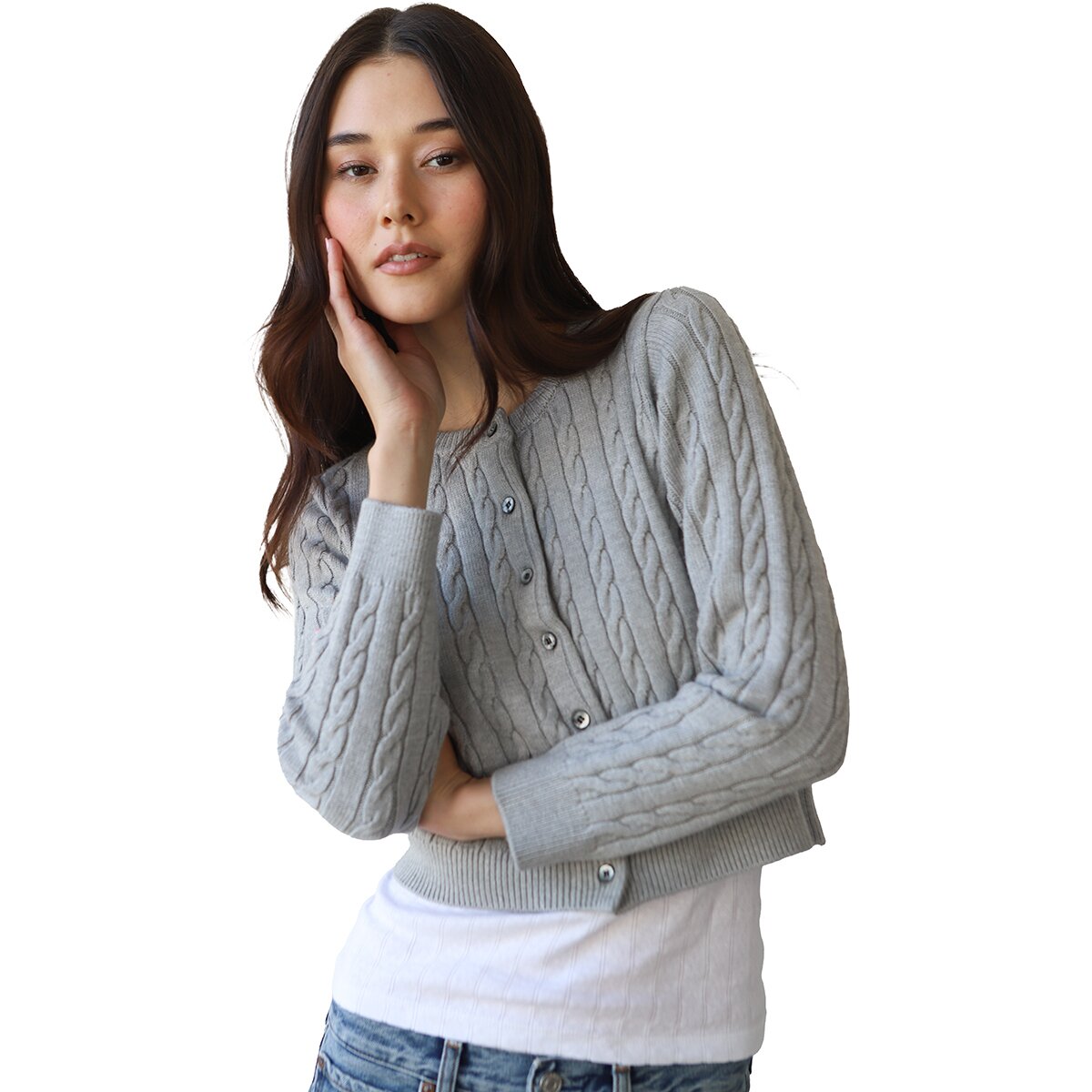 Image of Callahan Valerie Cardigan - Women's Heather Grey, XL