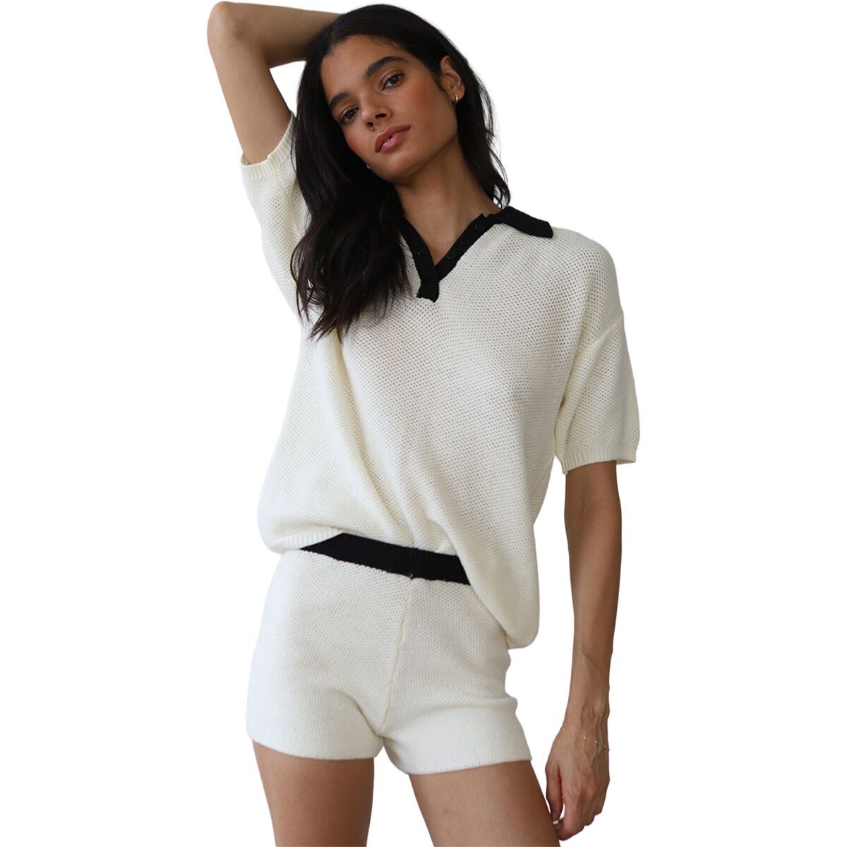 Image of Callahan Doris Oversized Polo - Women's Creme, L