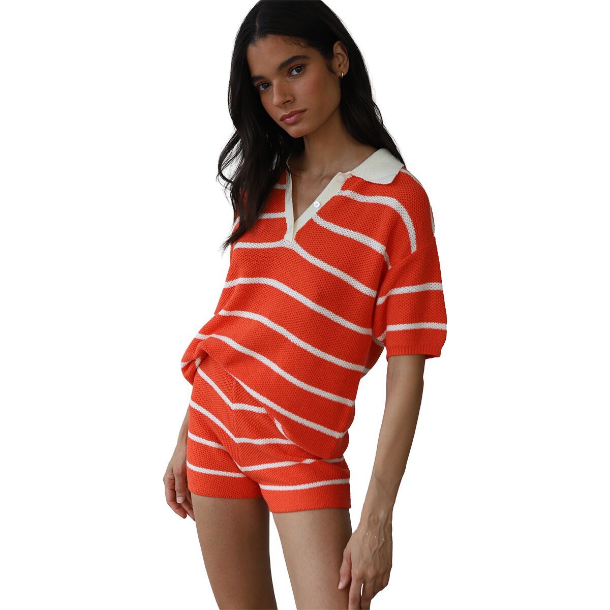 Image of Callahan Doris Oversized Polo - Women's Poppy, XS