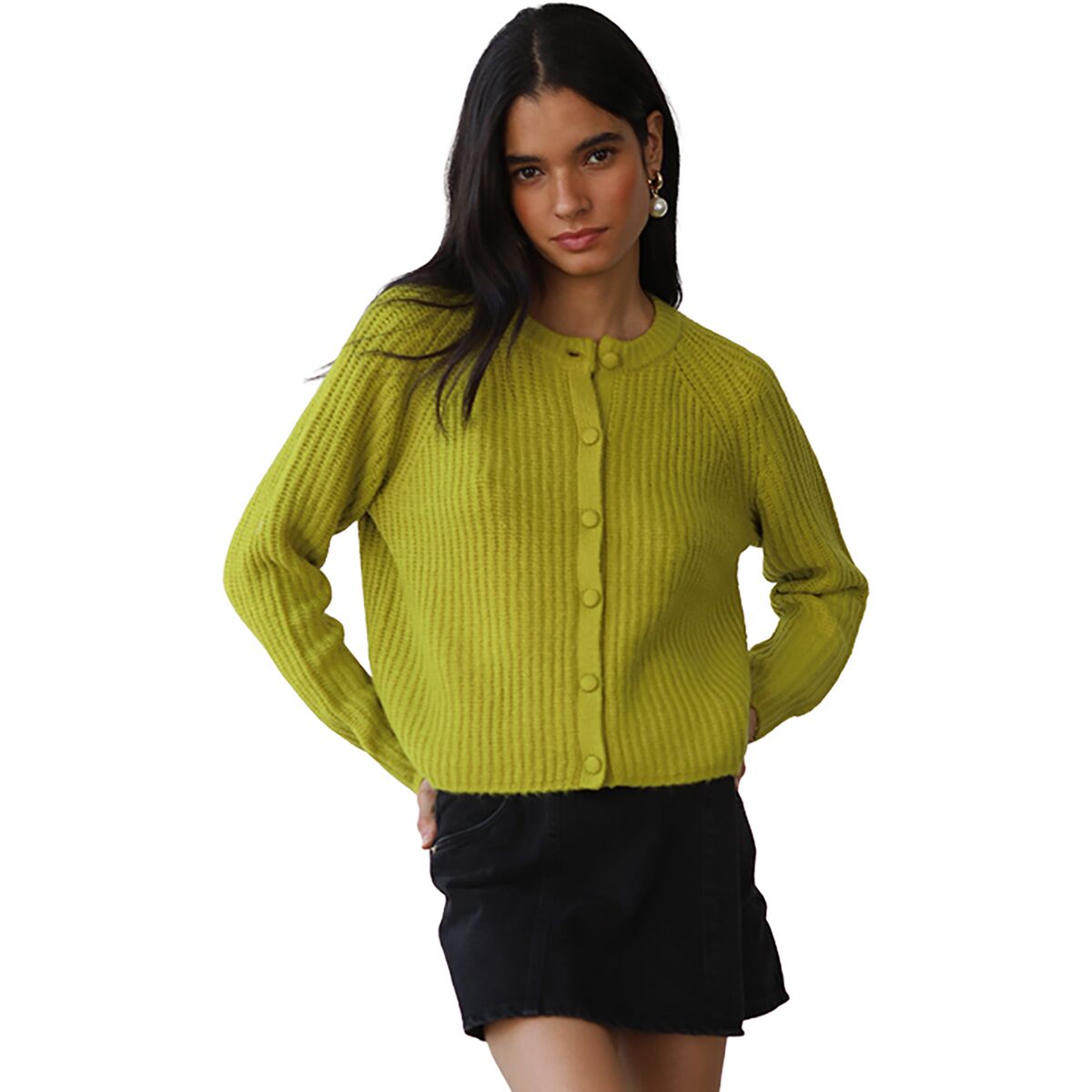 Image of Callahan Poppy Cardigan - Women's Sour Melon, XS